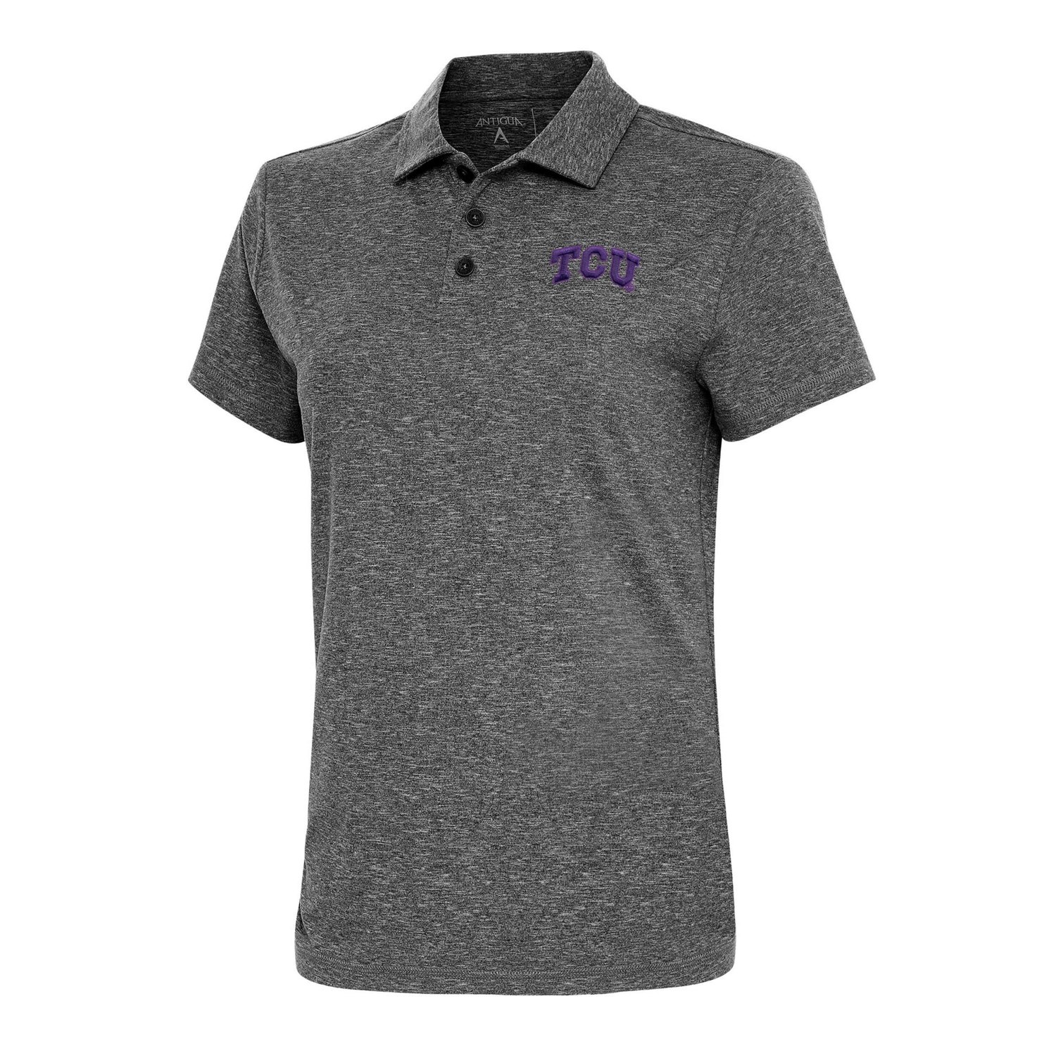 Antigua Heather TCU Horned Frogs Motivated Polo