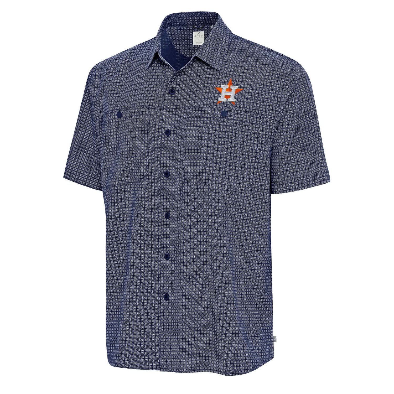 Antigua Houston Astros Mosaic Button-Up Shirt - view number 2