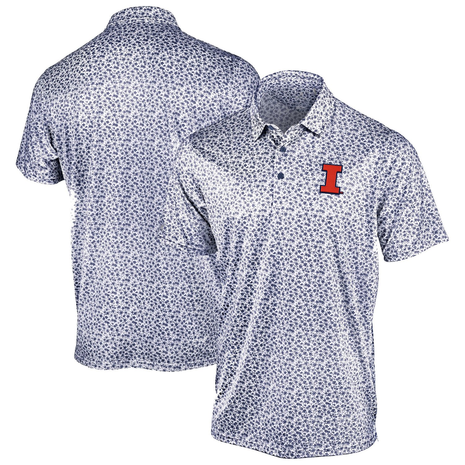 Antigua Illinois Fighting Illini Flourish Polo