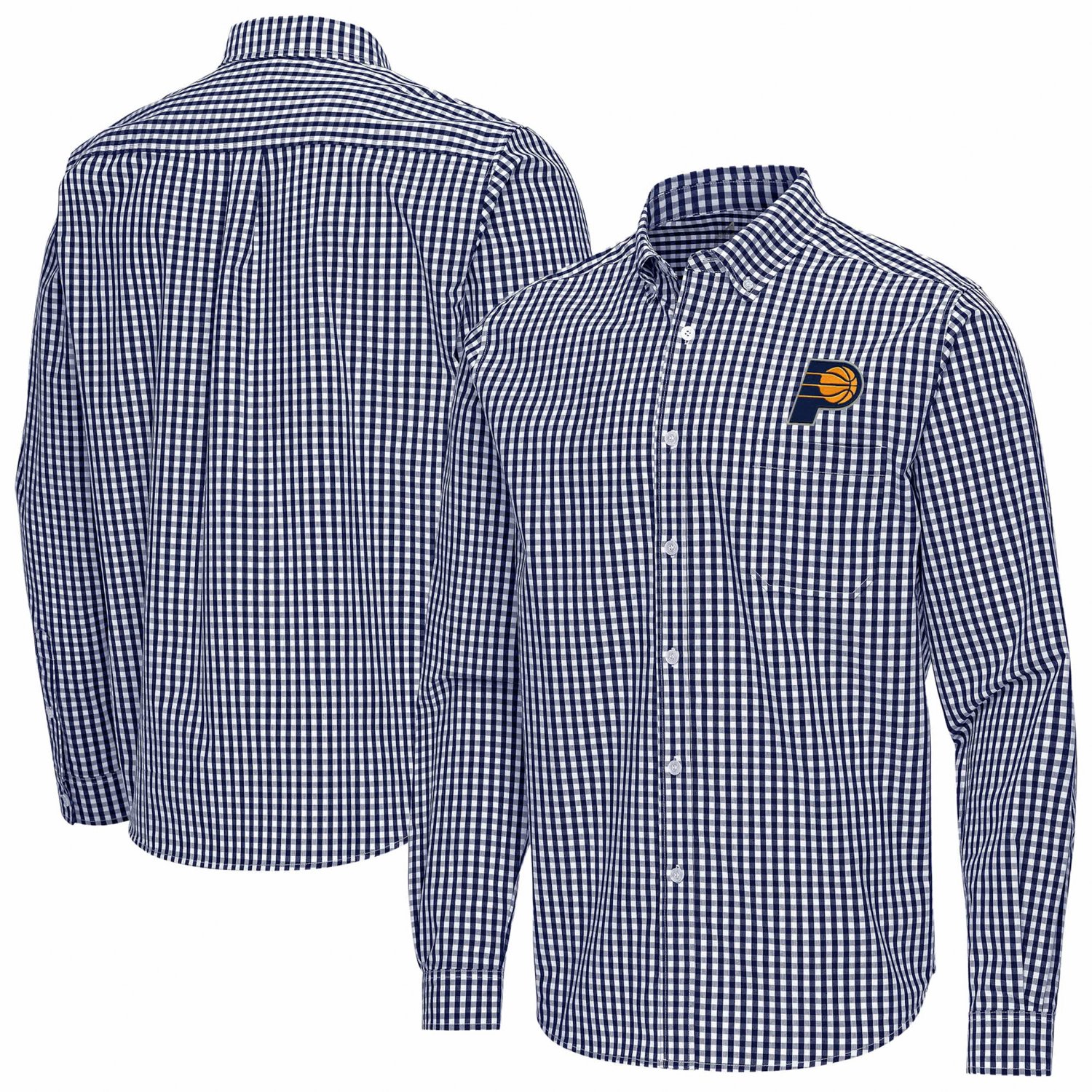 Antigua Indiana Pacers Ellis Woven Tri-Blend Button-Down Shirt