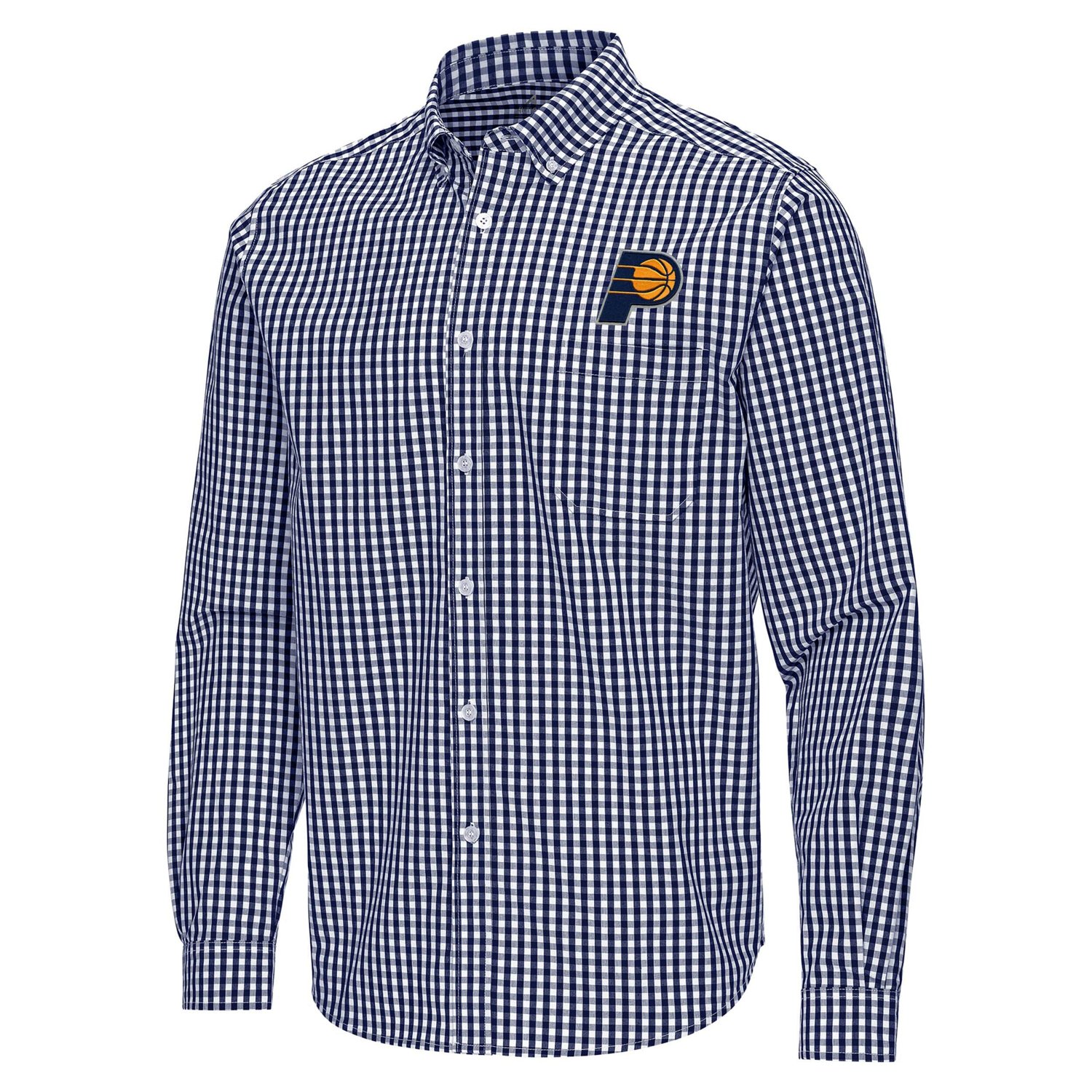 Antigua Indiana Pacers Ellis Woven Tri-Blend Button-Down Shirt - view number 2
