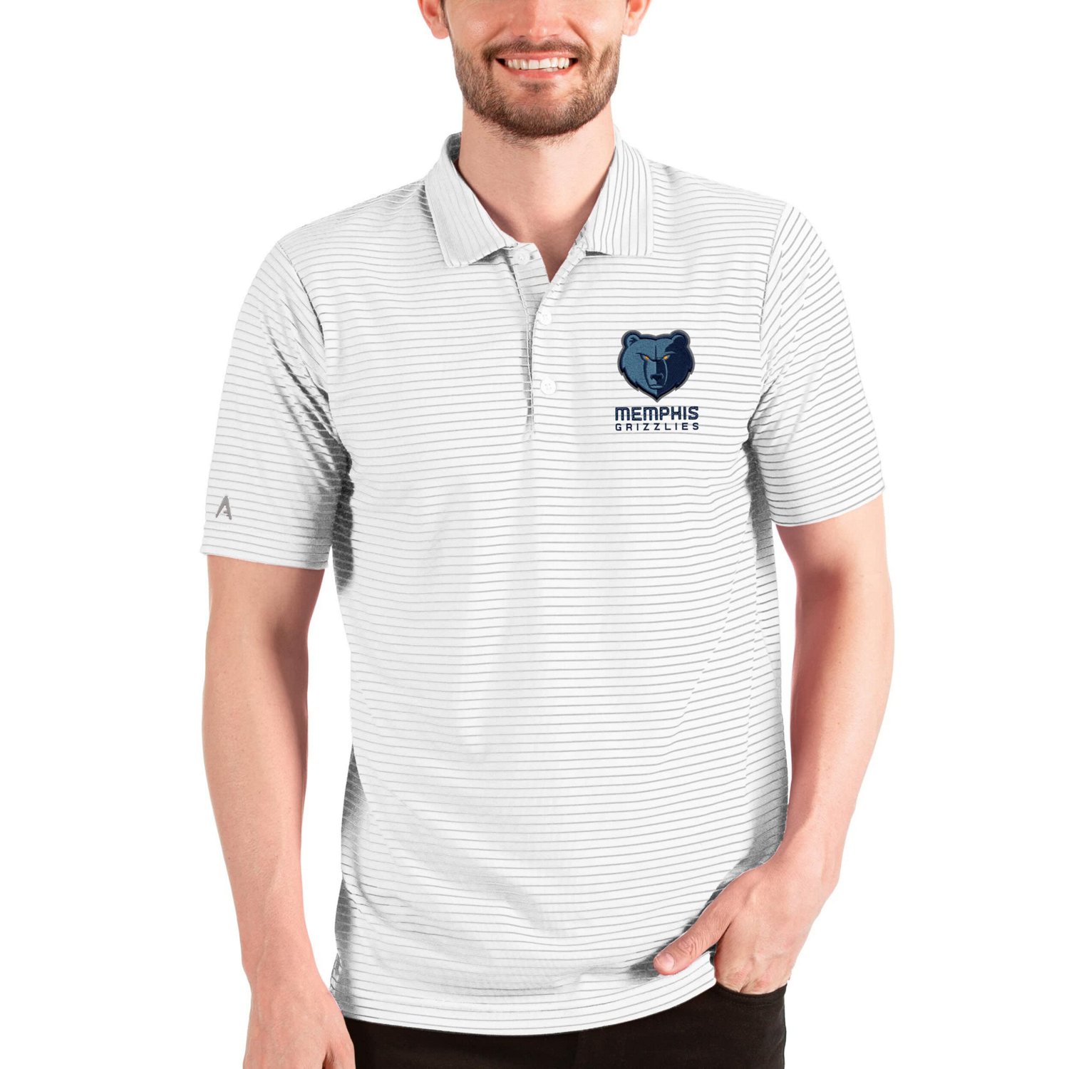 Antigua Light /White Memphis Grizzlies Esteem Polo