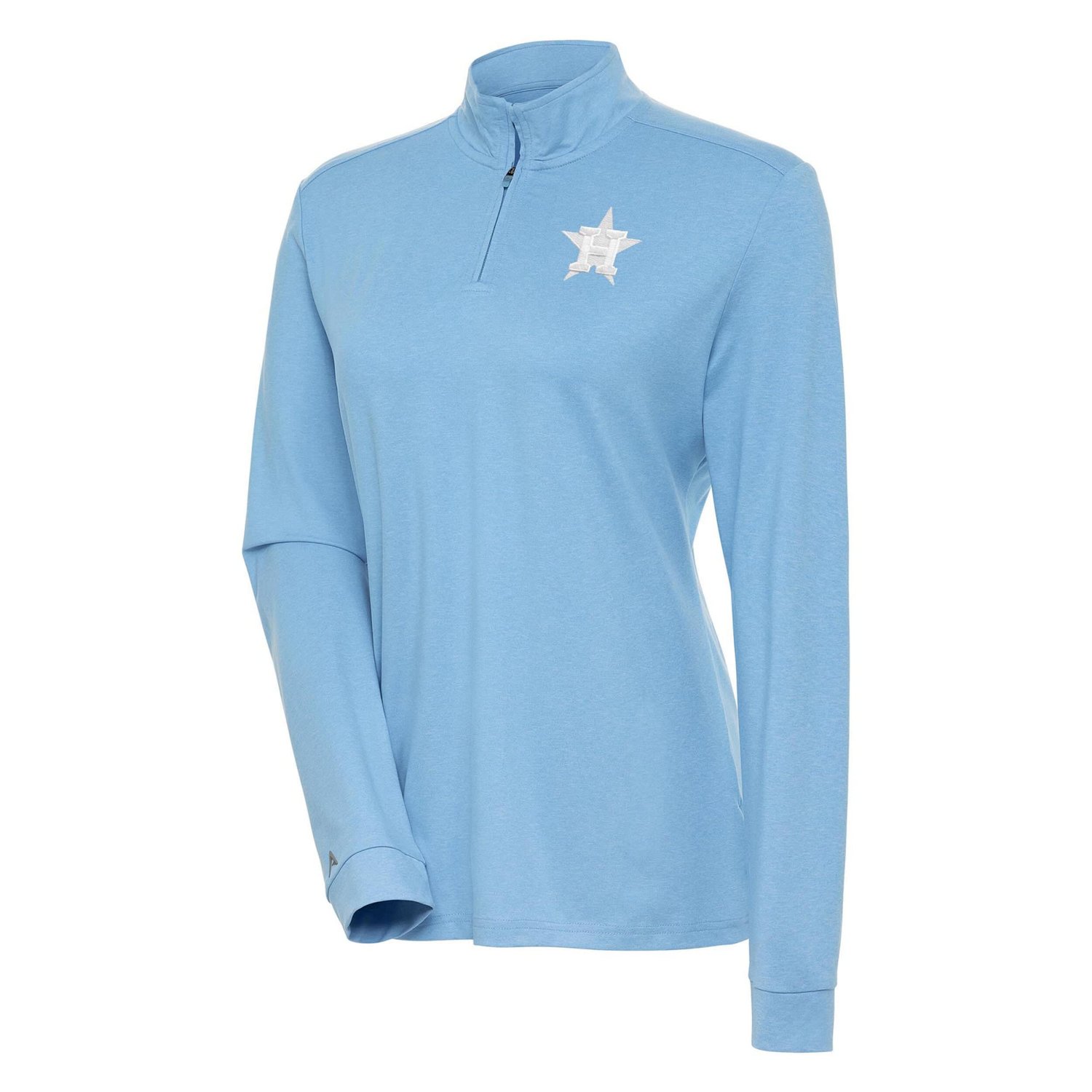 Antigua Light Houston Astros Mentor Quarter-Zip Pullover Top