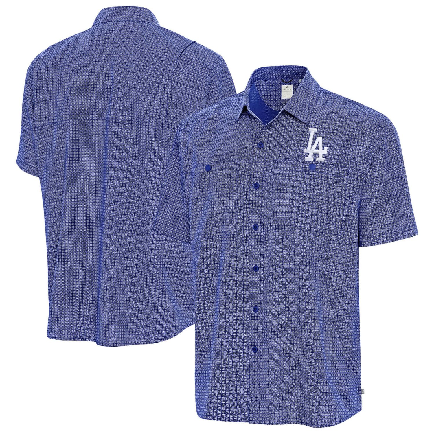 Antigua Los Angeles Dodgers Mosaic Button-Up Shirt