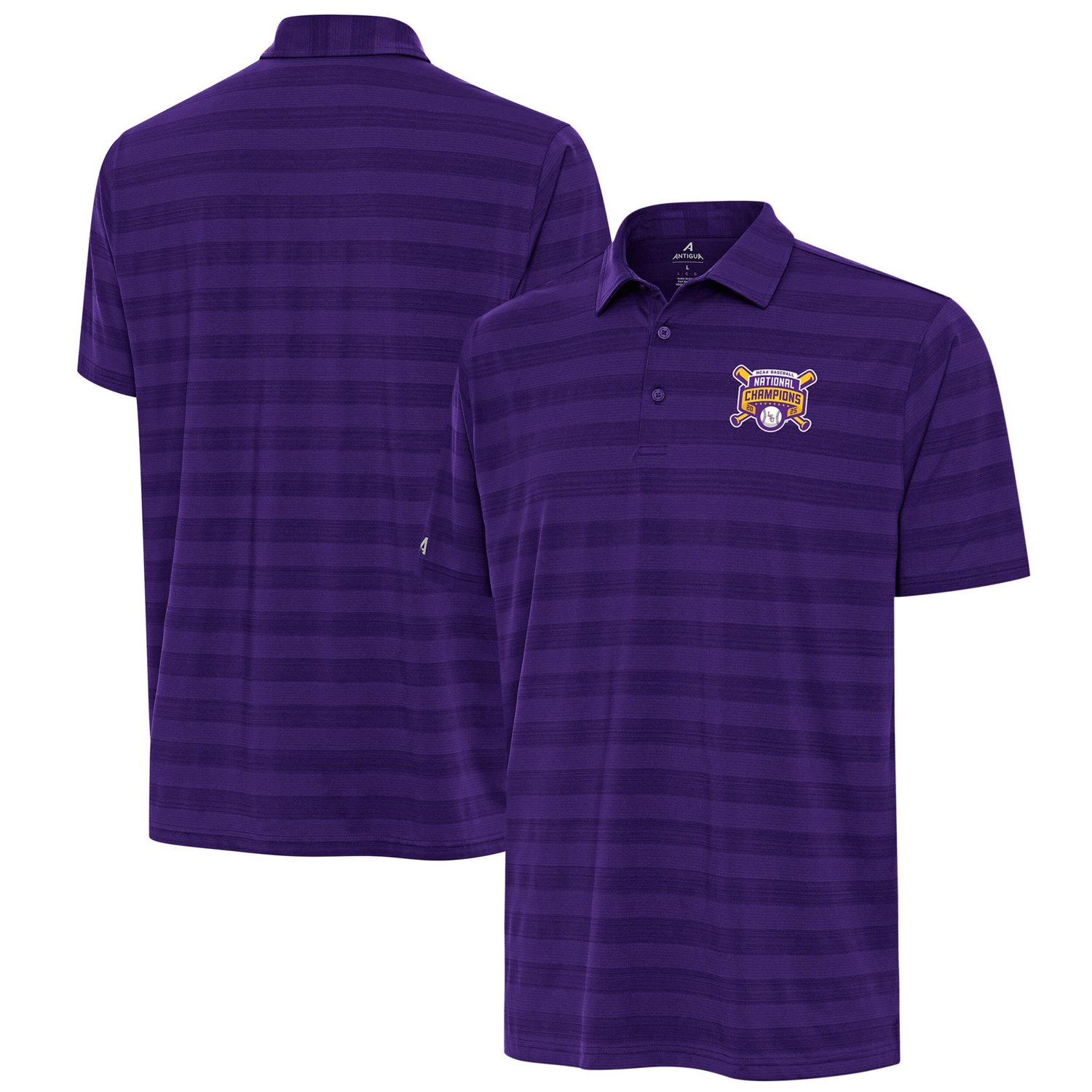 Antigua LSU Tigers 2025 NCAA Baseball College World Series National Champions Tunnel Polo
