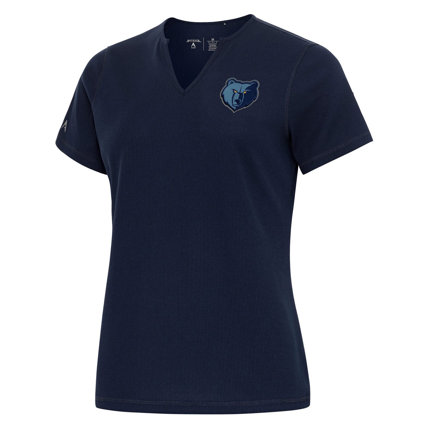 Antigua Memphis Grizzlies Traveler Rib V-Neck Top                                                                                - view number 1