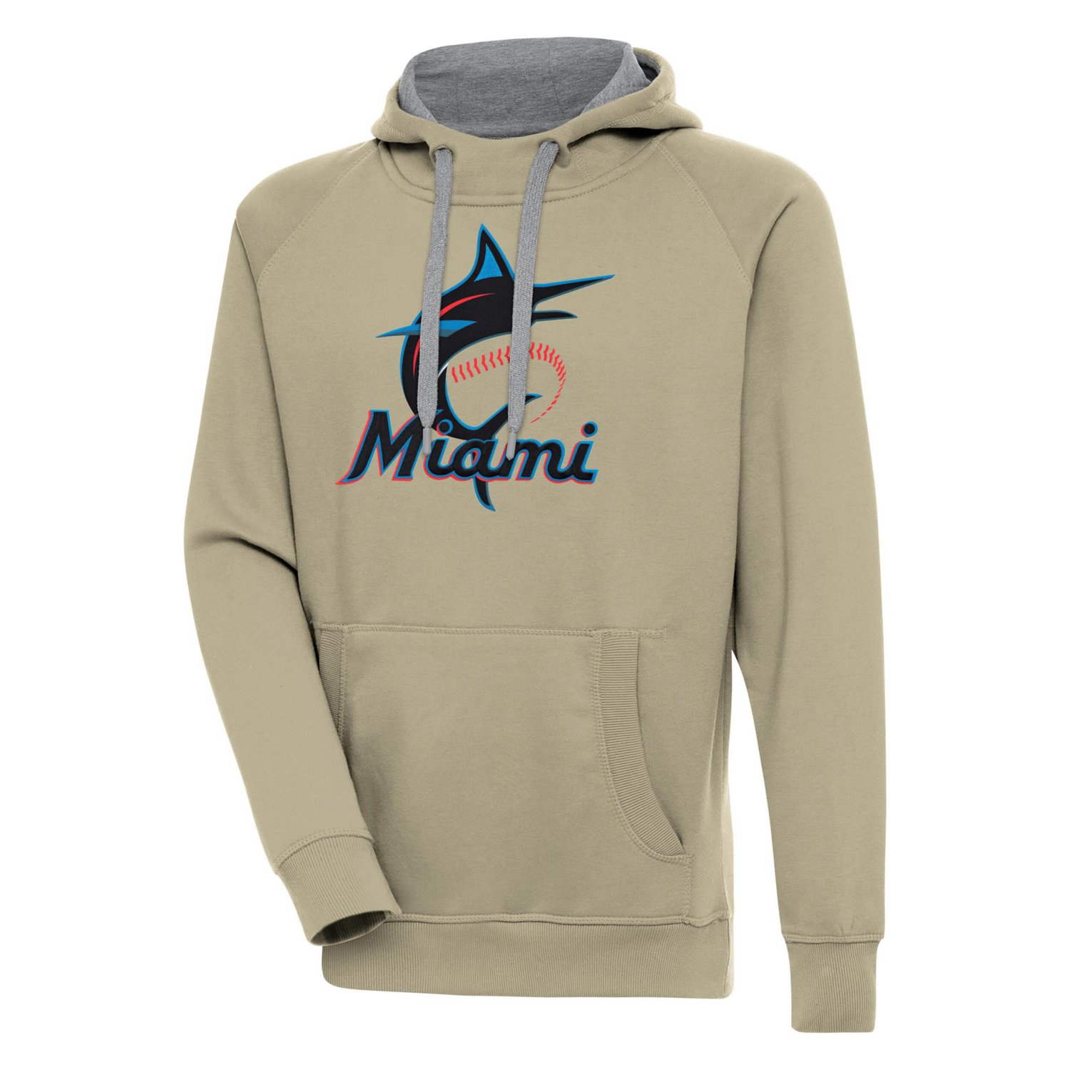Antigua Miami Marlins Victory Pullover Hoodie - view number 1