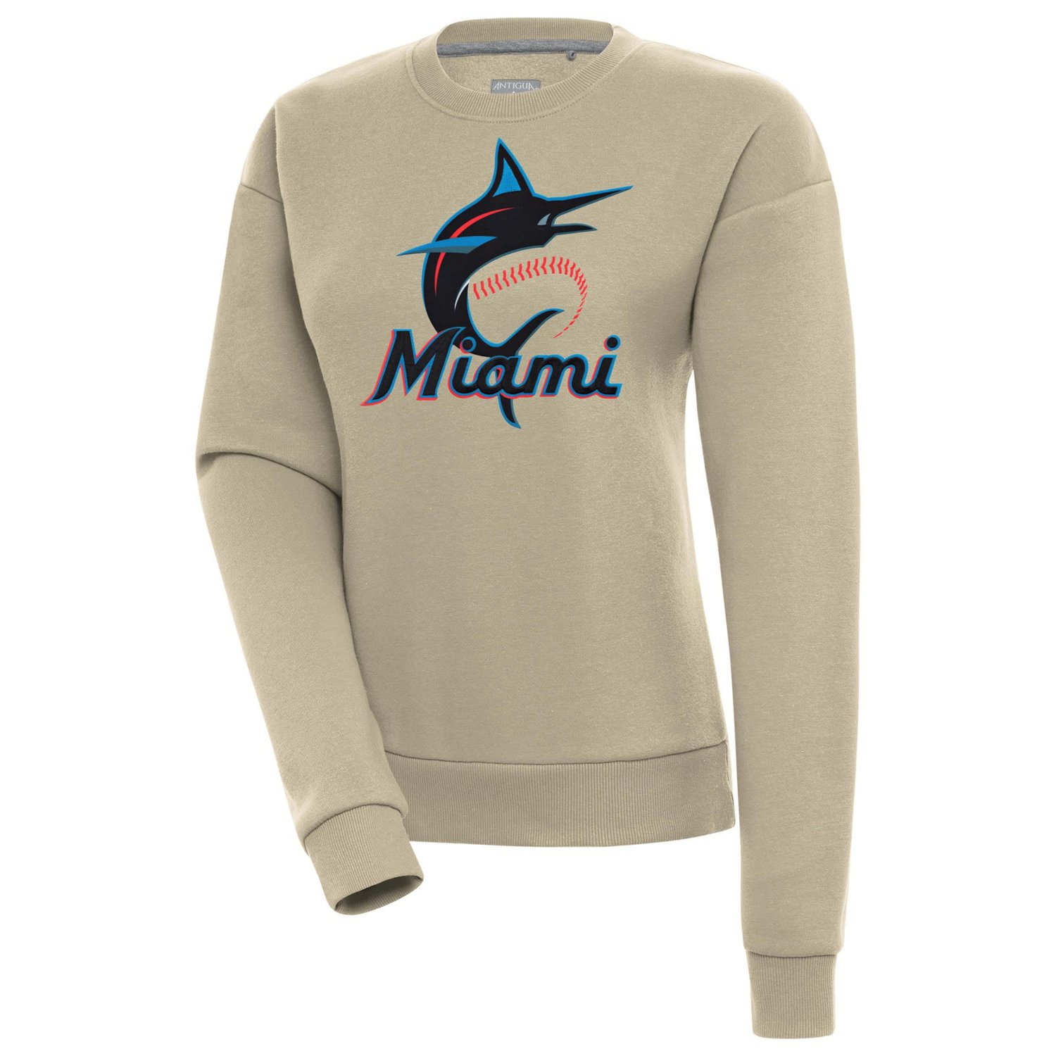 Antigua Miami Marlins Victory Pullover Sweatshirt