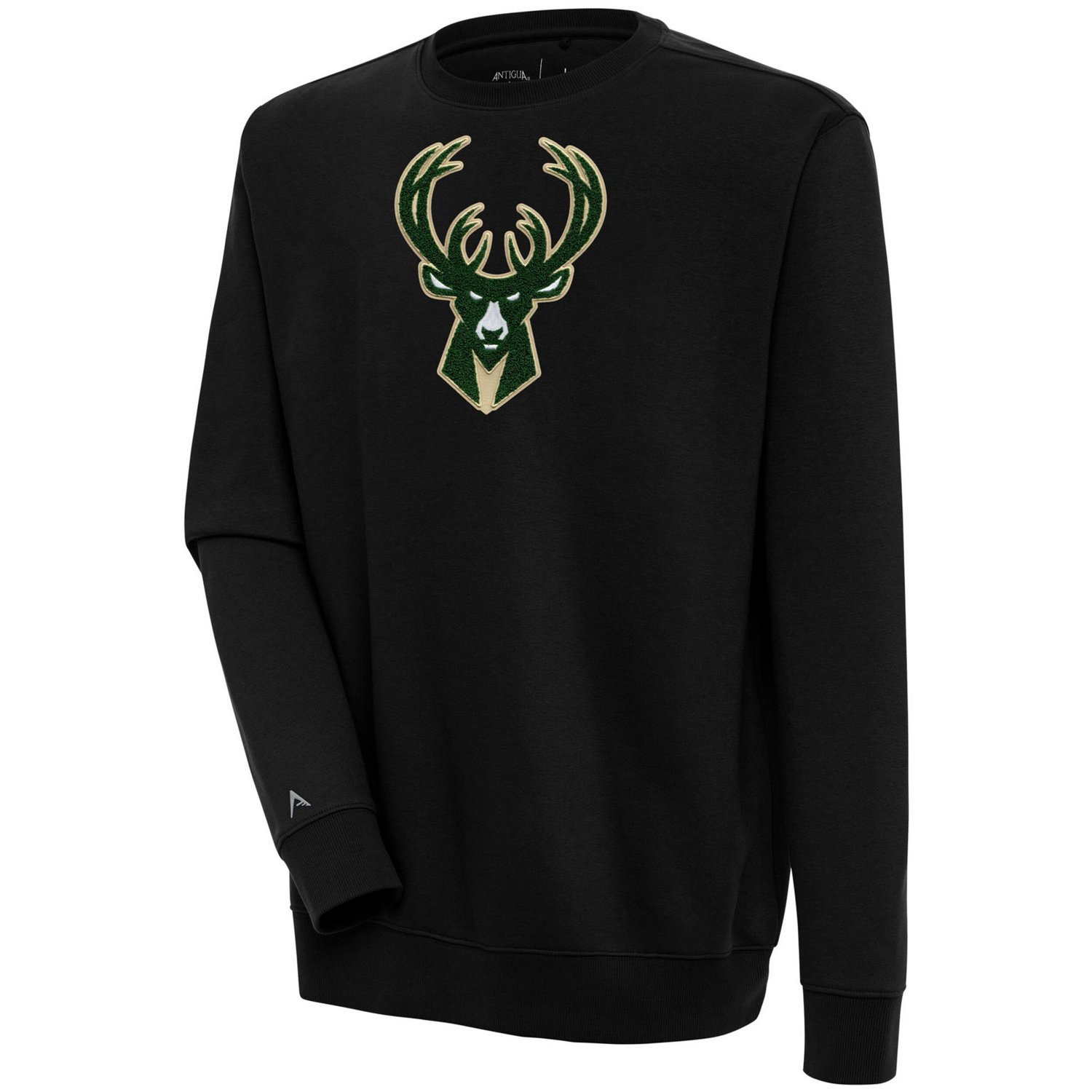 Antigua Milwaukee Bucks Victory Crewneck Pullover Sweatshirt