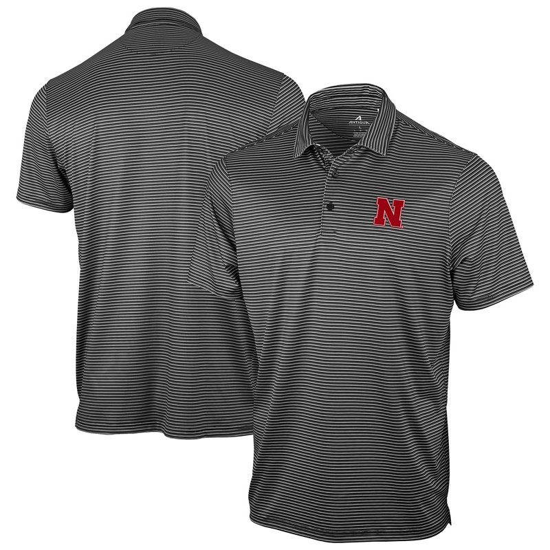Antigua Men's Black Nebraska Huskers Eager Polo Shirt - Black