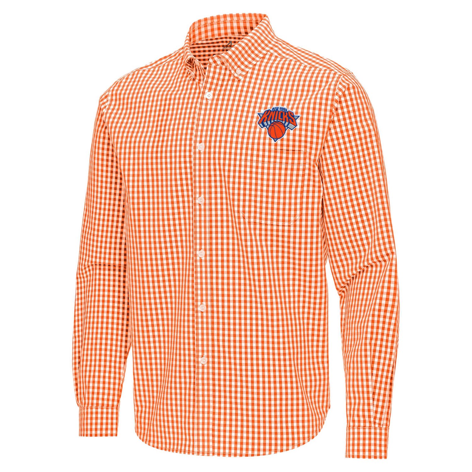 Antigua New York Knicks Ellis Woven Tri-Blend Button-Down Shirt - view number 2