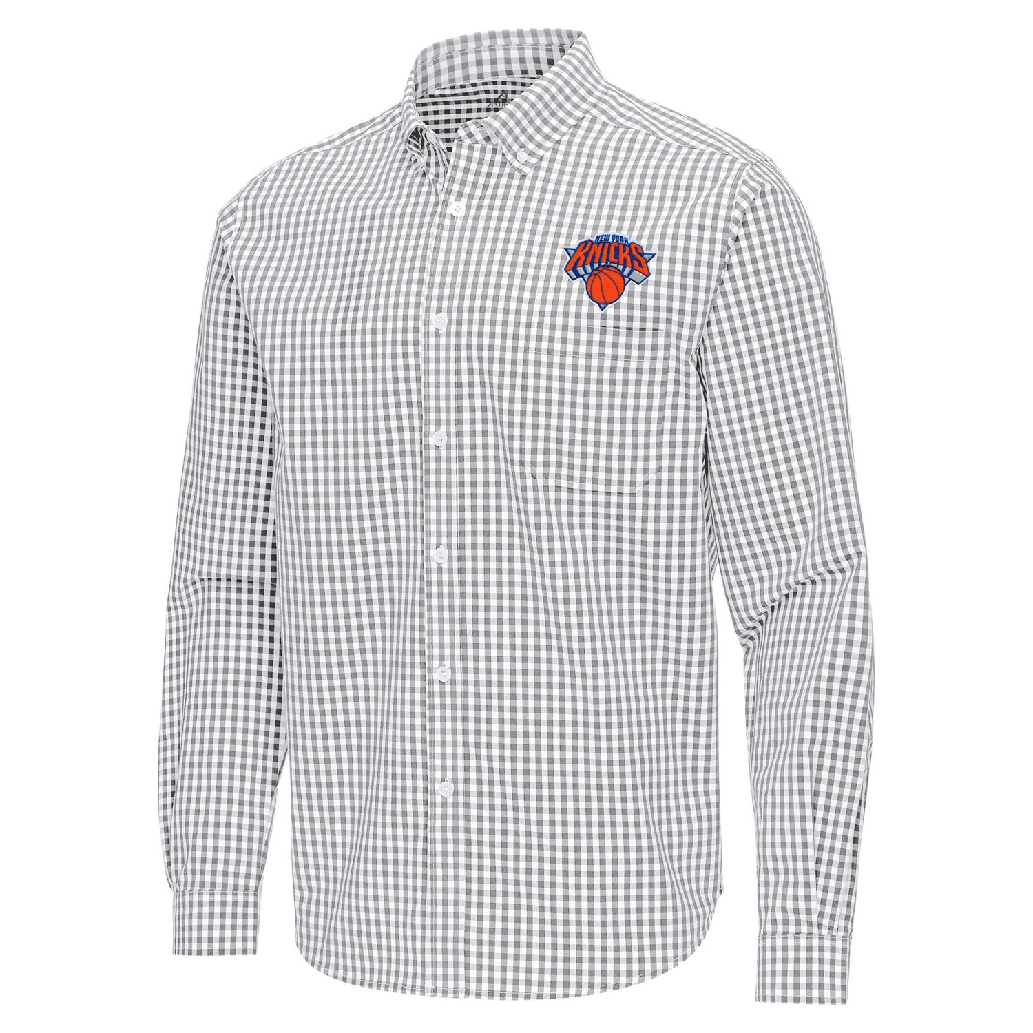 Antigua New York Knicks Ellis Woven Tri-Blend Button-Down Shirt - view number 2