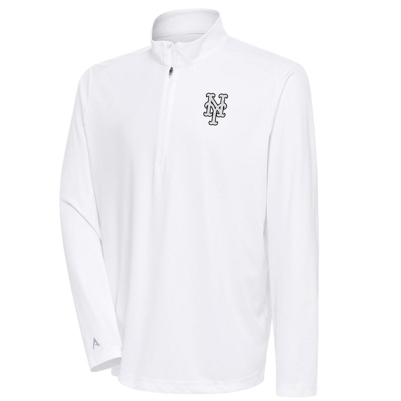 Antigua New York Mets Metallic Tribute Quarter-Zip Top-image