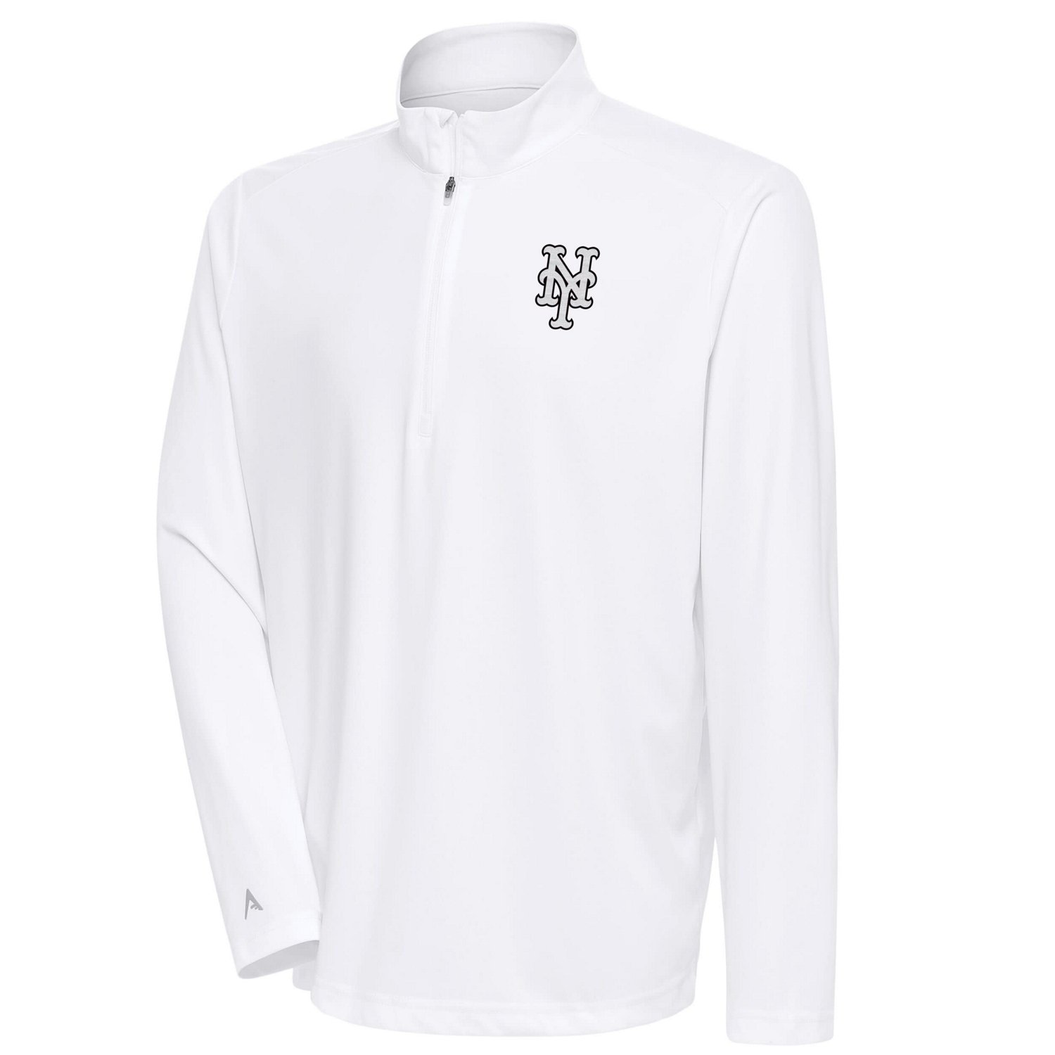 Antigua New York Mets Metallic Tribute Quarter-Zip Top