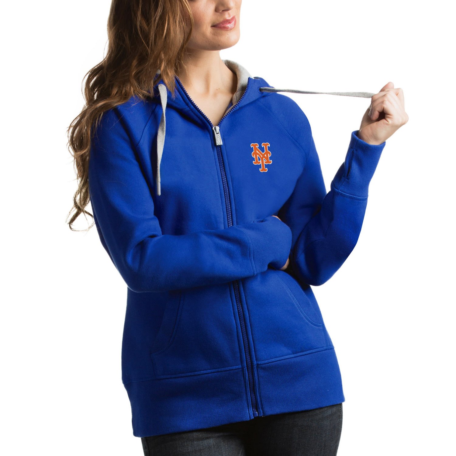 Antigua New York Mets Victory Full-Zip Hoodie