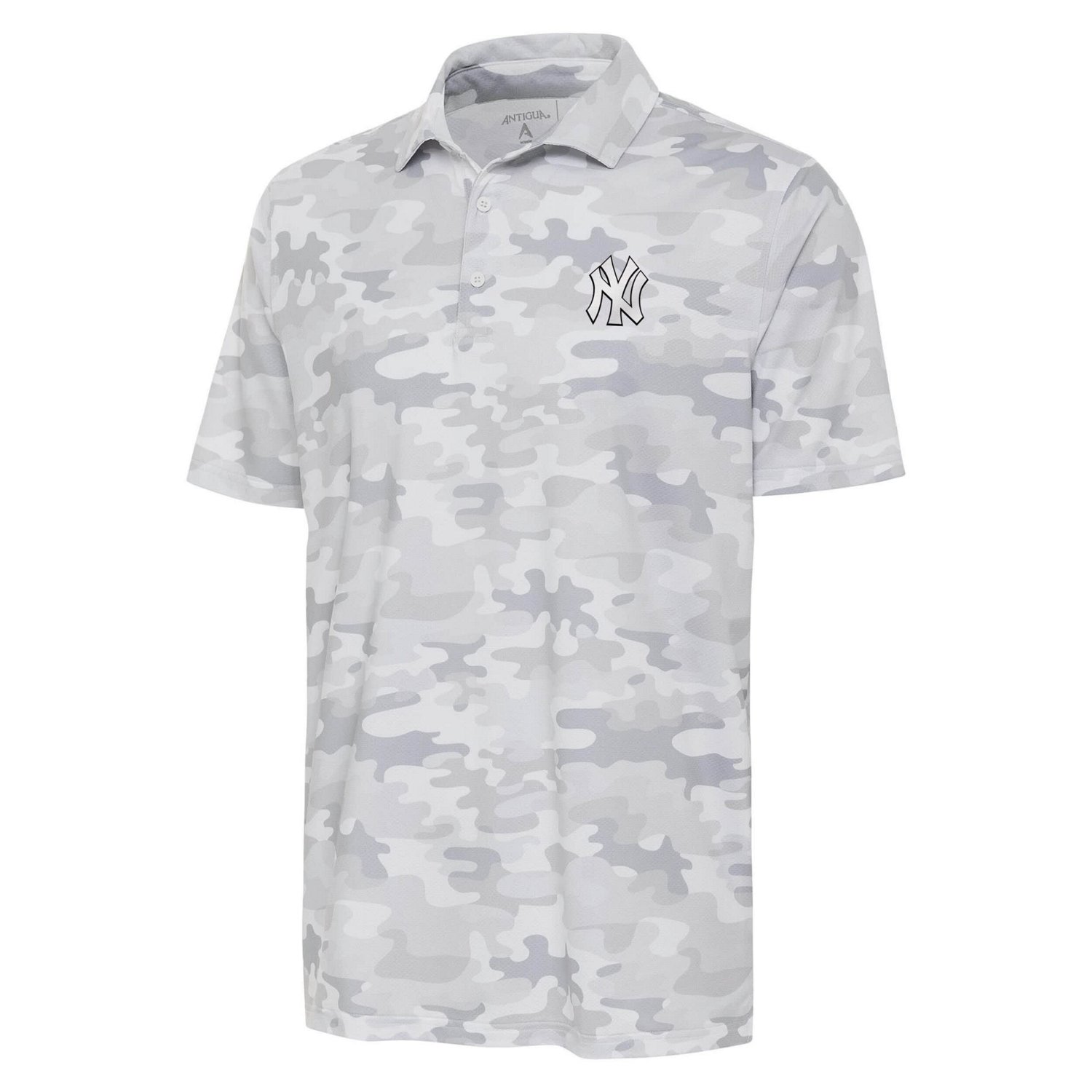 Antigua New York Yankees Brushed Metallic Logo Collide Polo - view number 1