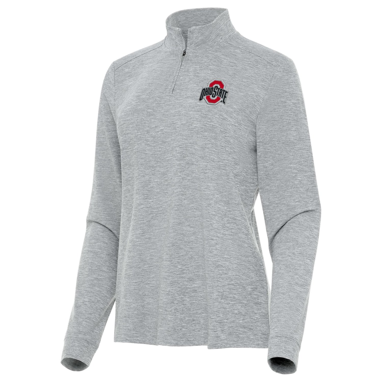 Antigua Ohio State Buckeyes Mentor Quarter-Zip Mock Neck Top - view number 2