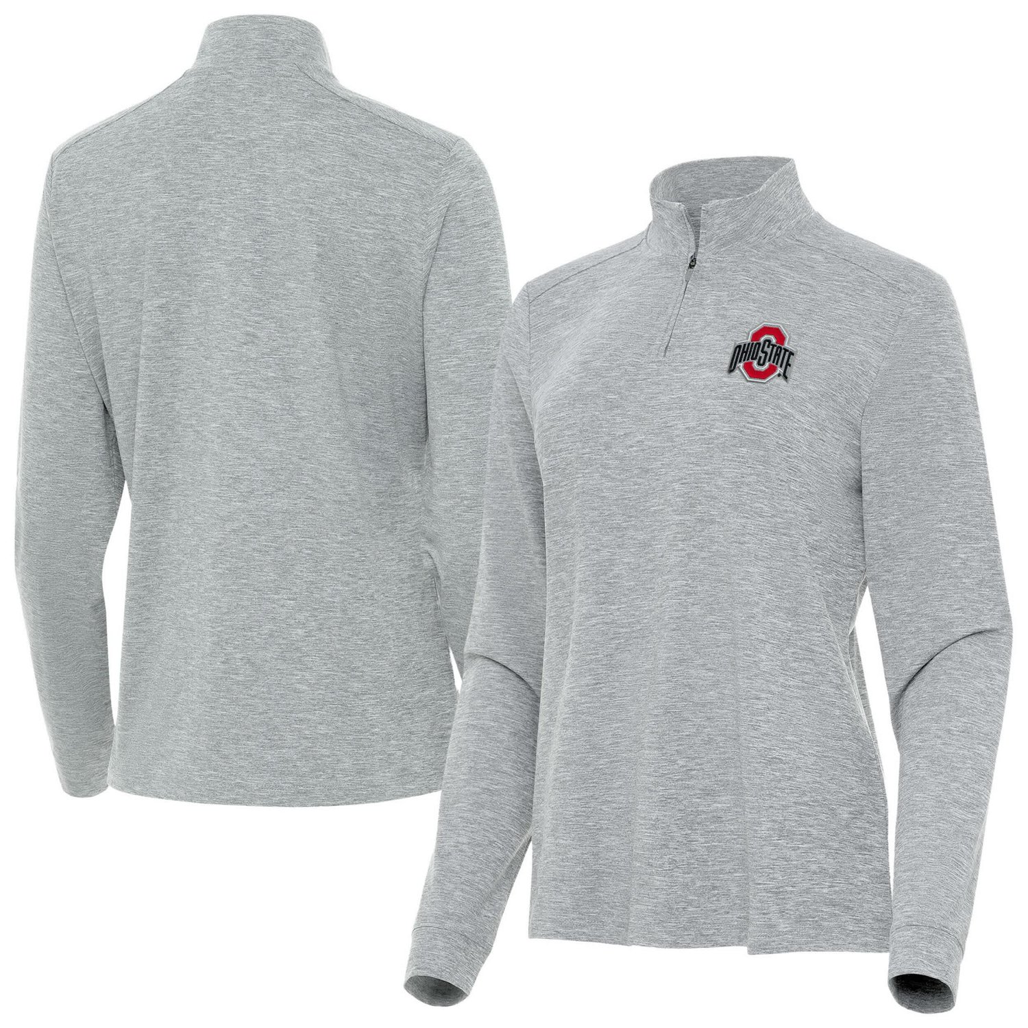 Antigua Ohio State Buckeyes Mentor Quarter-Zip Mock Neck Top