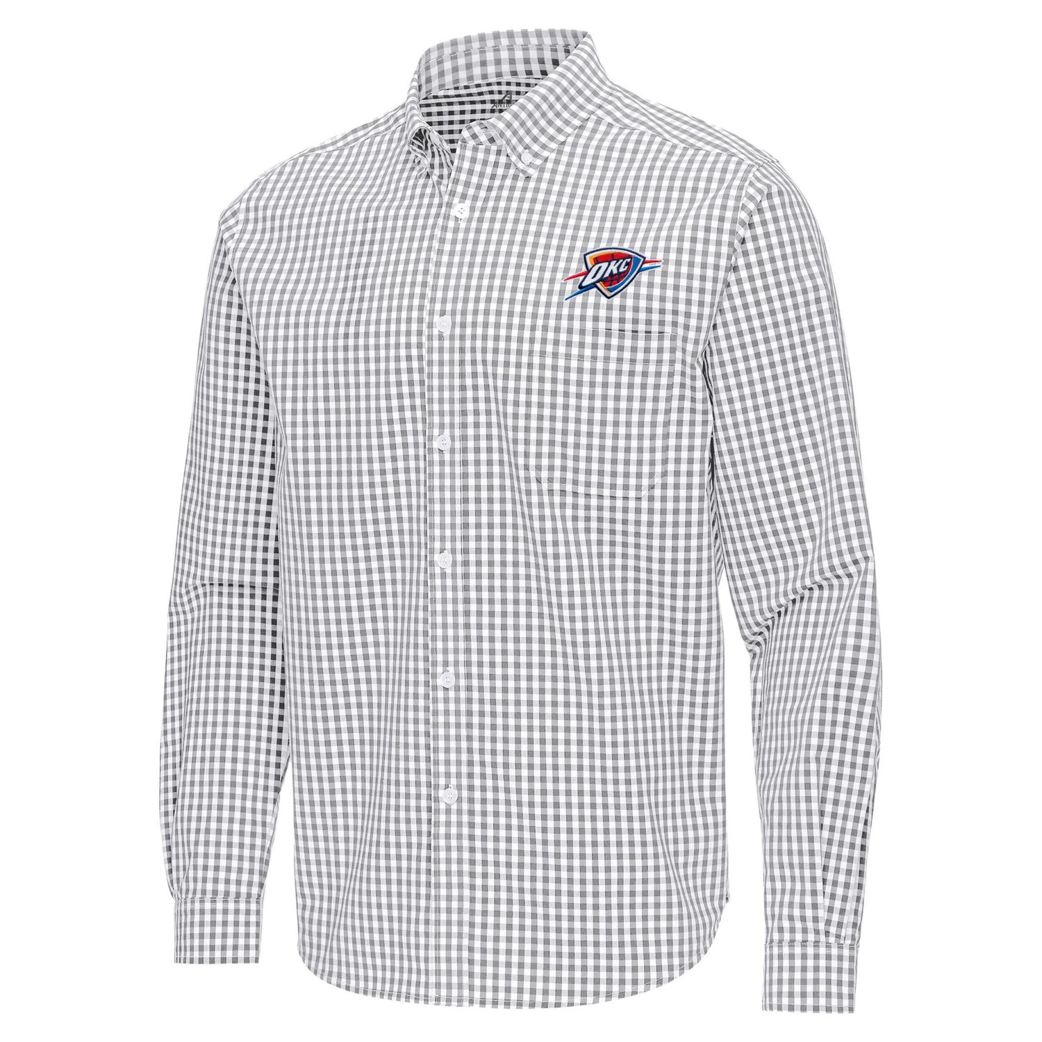 Antigua Oklahoma City Thunder Ellis Woven Tri-Blend Button-Down Shirt - view number 2