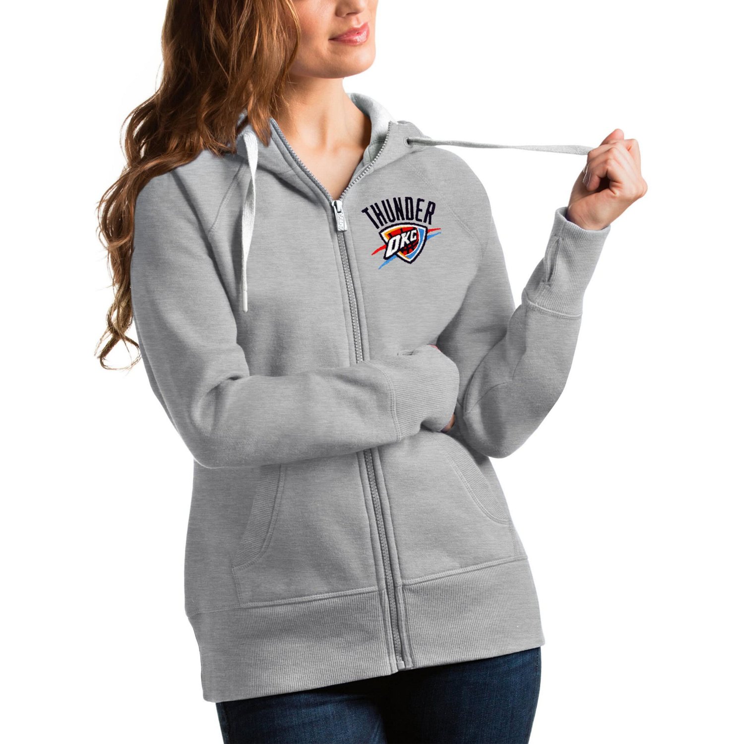 Antigua Oklahoma City Thunder Victory Full-Zip Hoodie                                                                            - view number 1
