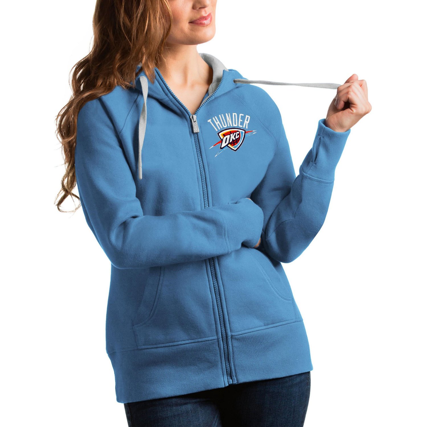 Antigua Oklahoma City Thunder Victory Full-Zip Hoodie                                                                            - view number 1