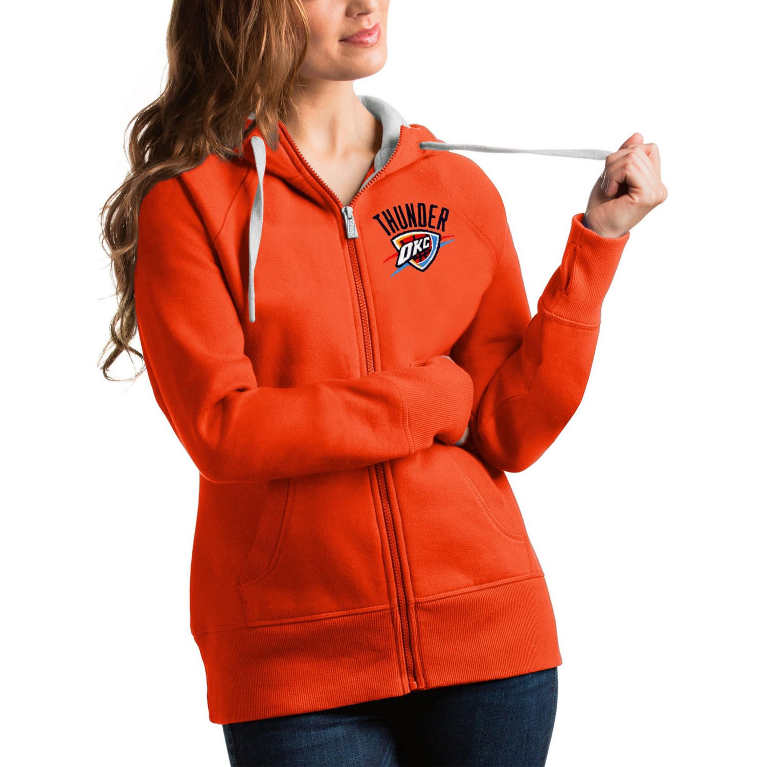 Antigua Oklahoma City Thunder Victory Full-Zip Hoodie                                                                            - view number 1