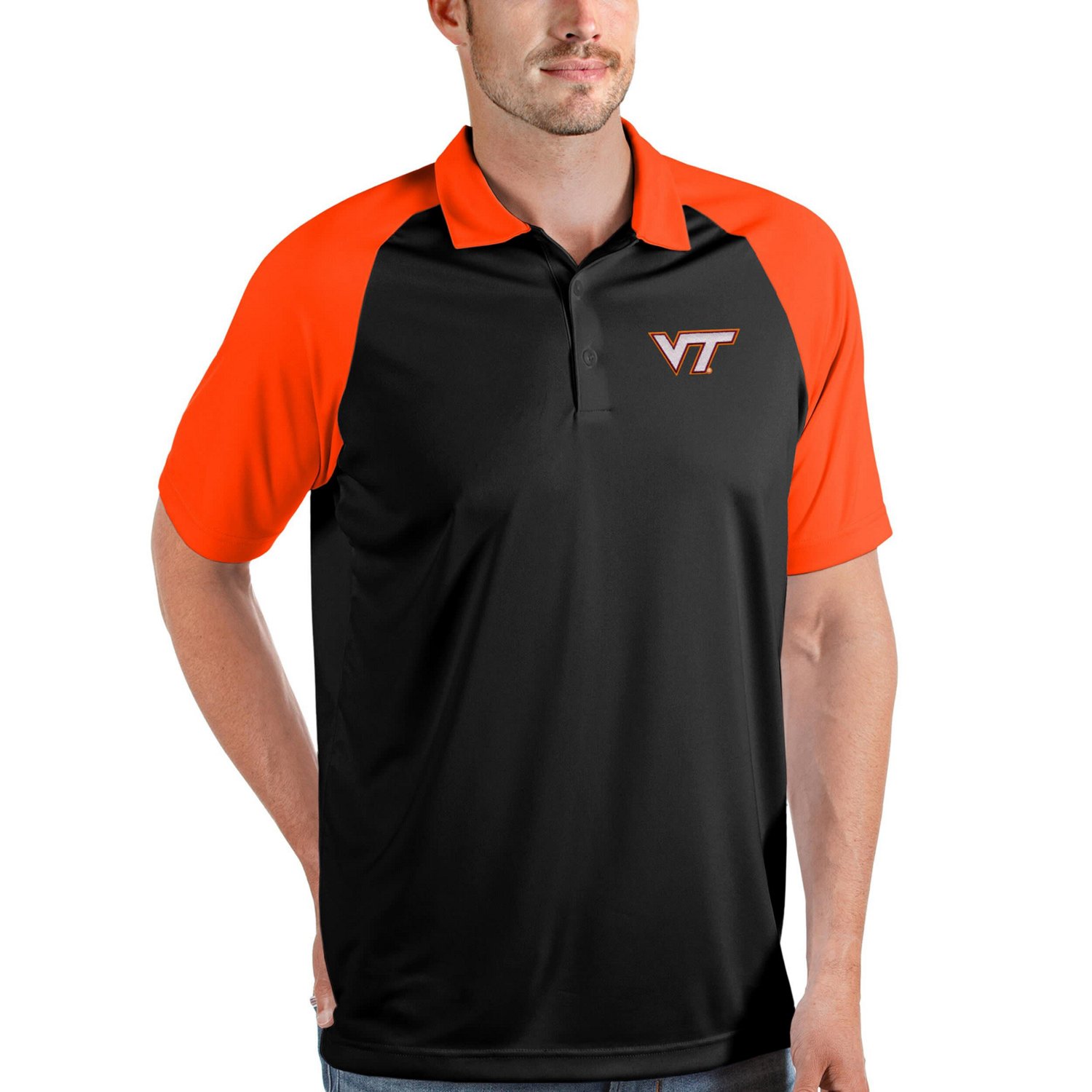 Antigua /Orange Virginia Tech Hokies Nova Polo