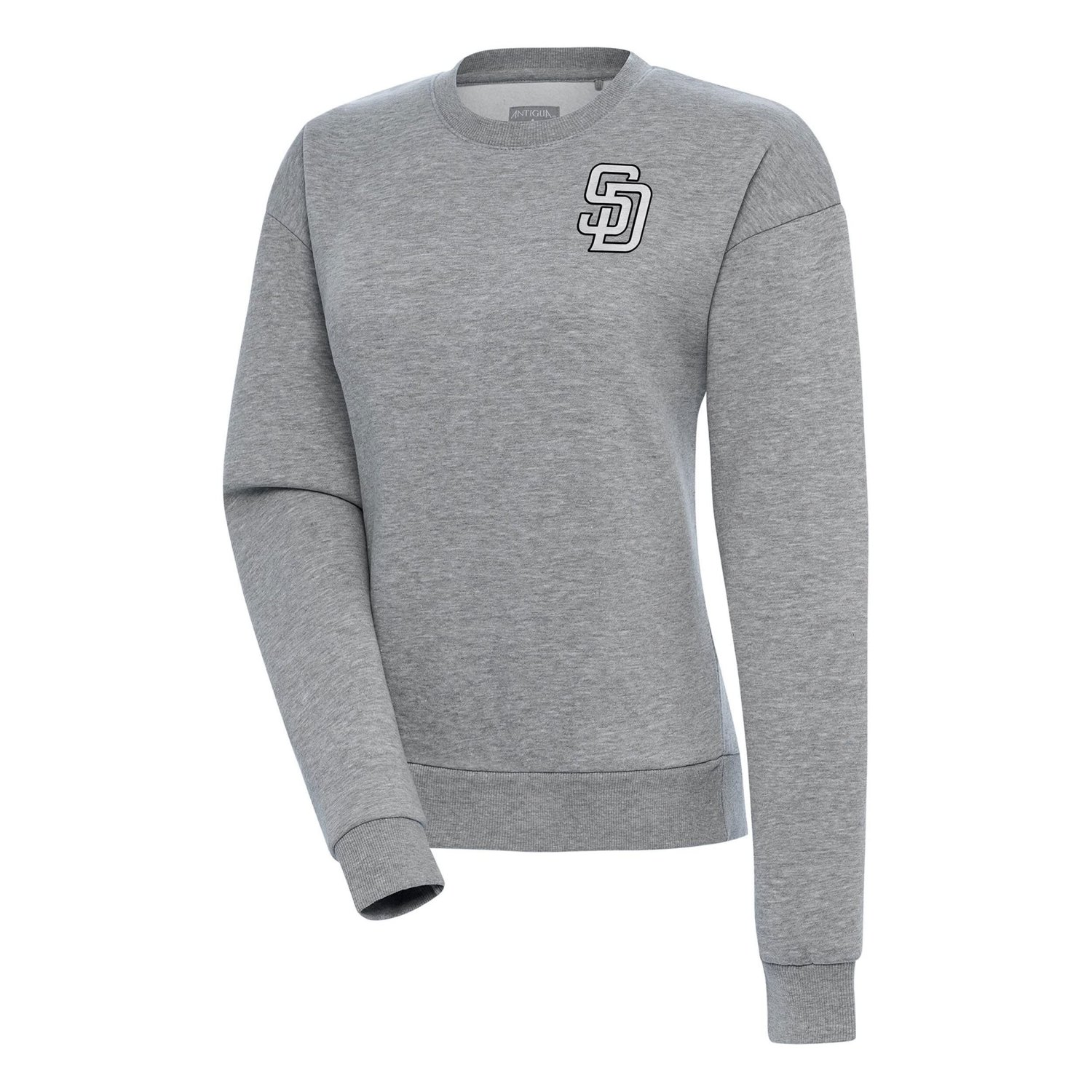 Antigua San Diego Padres Brushed Metallic Victory Pullover Sweatshirt