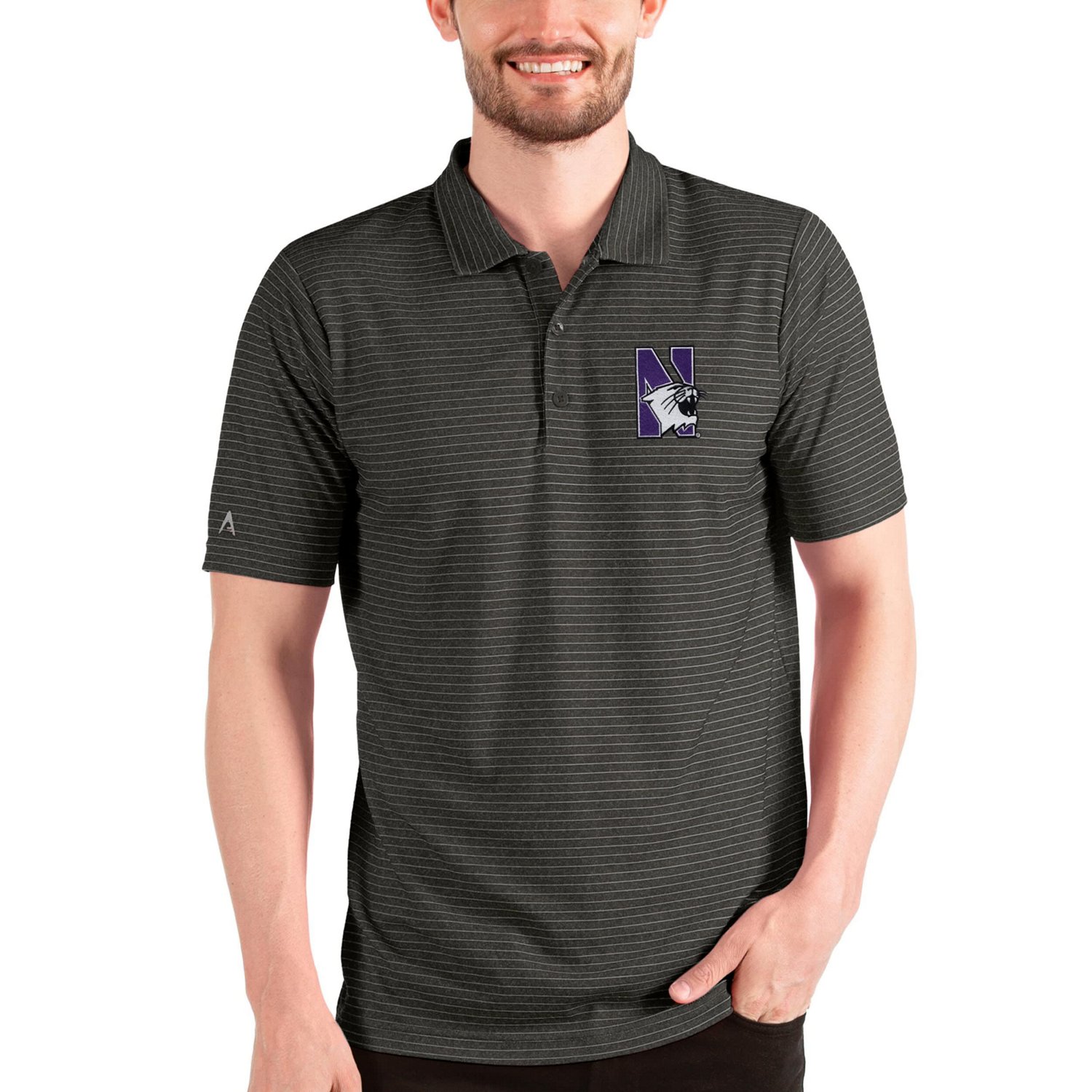 Antigua /Silver Northwestern Wildcats Esteem Polo