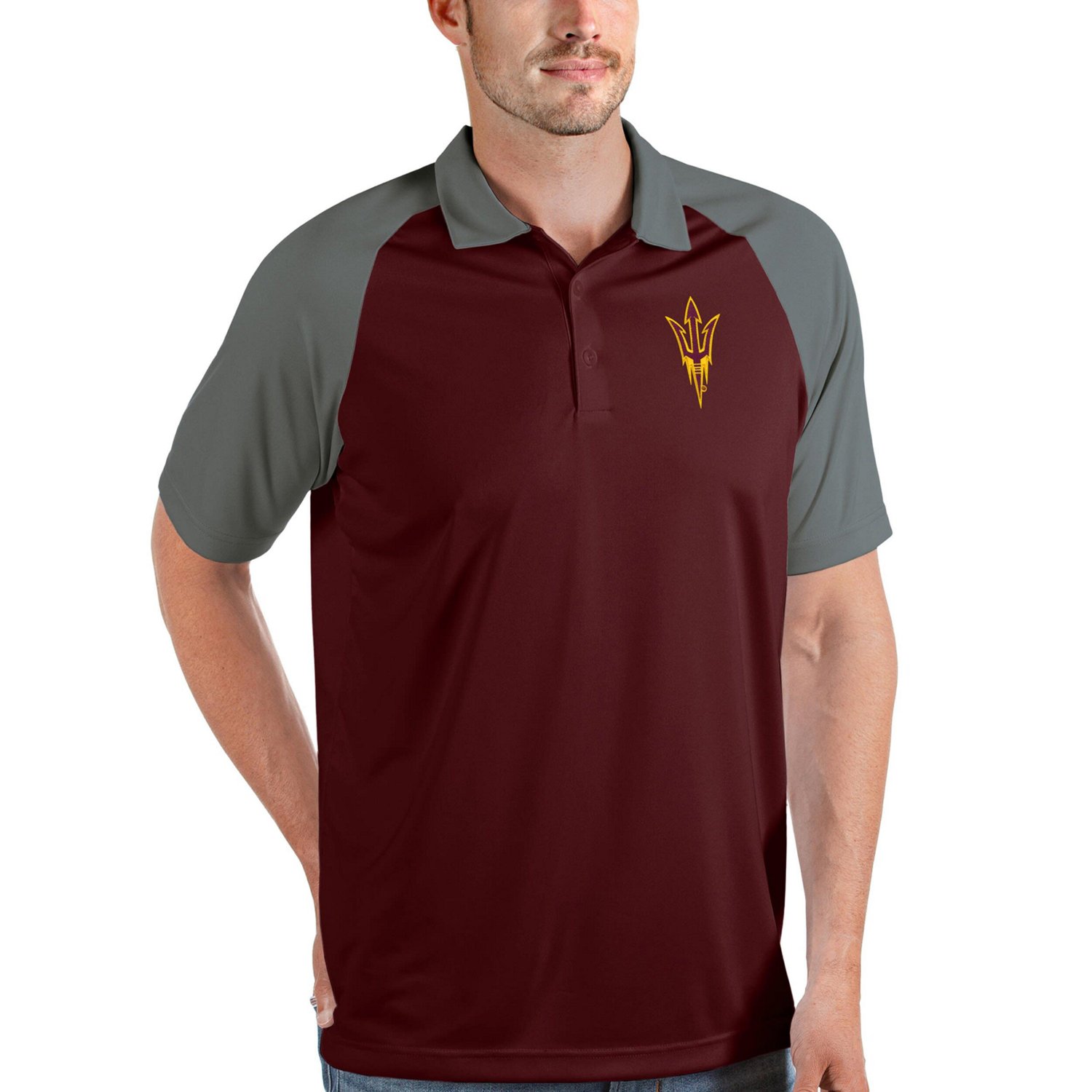 Antigua /Steel Arizona State Sun Devils Nova Polo