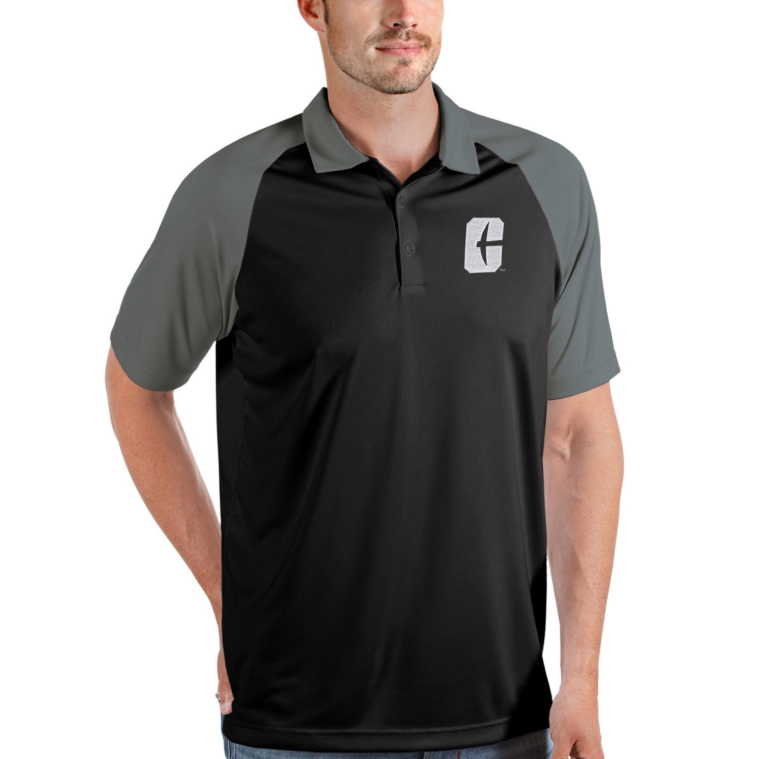 Antigua /Steel Charlotte 49ers Nova Polo