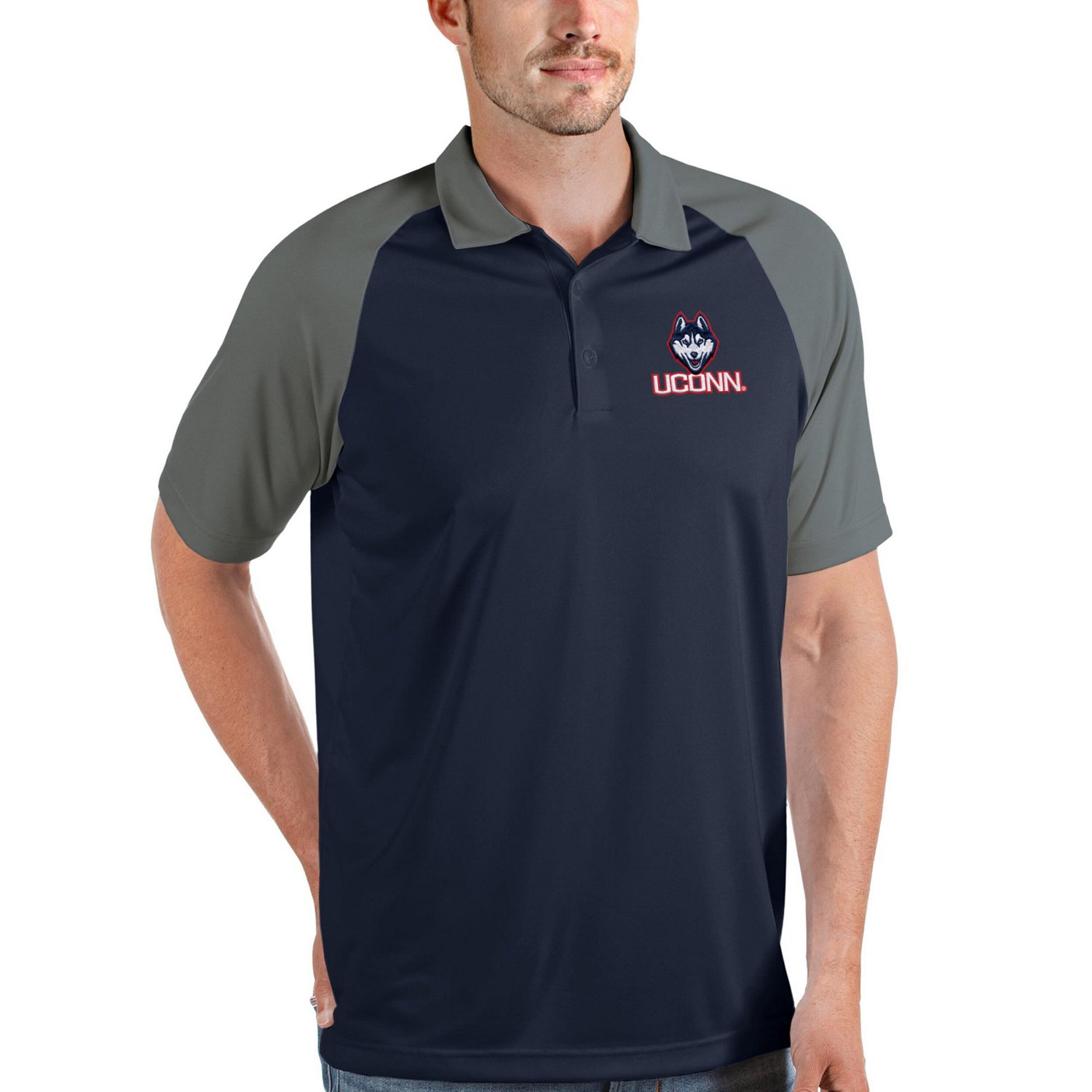 Antigua /Steel UConn Huskies Nova Polo