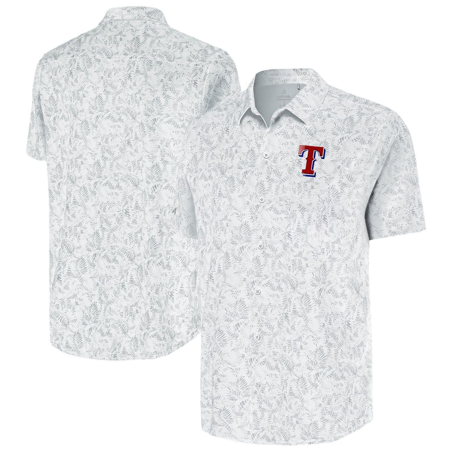 Antigua Texas Rangers Lush Button-Up Shirt