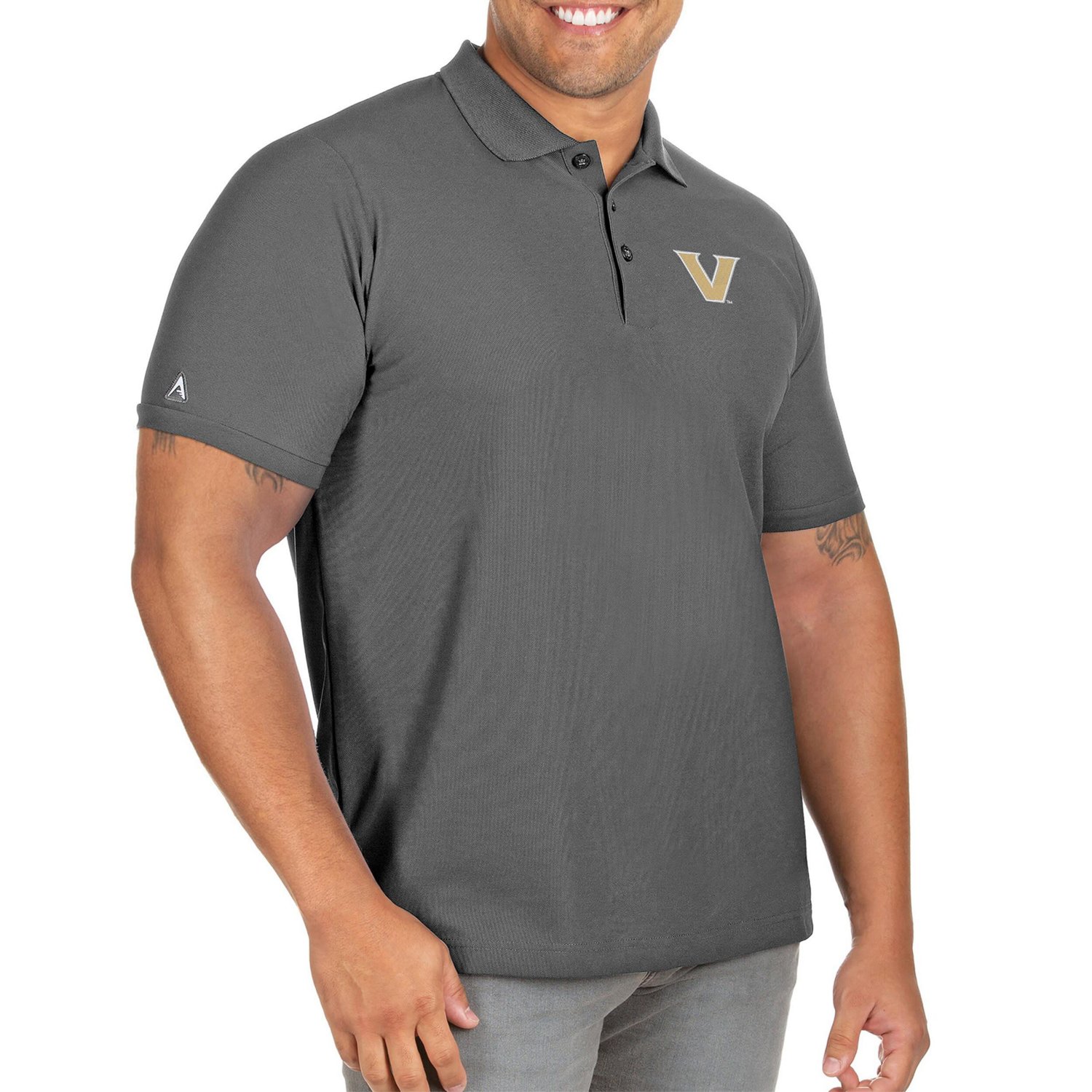 Antigua Vanderbilt Commodores Big  Tall Legacy Pique Polo                                                                        - view number 1