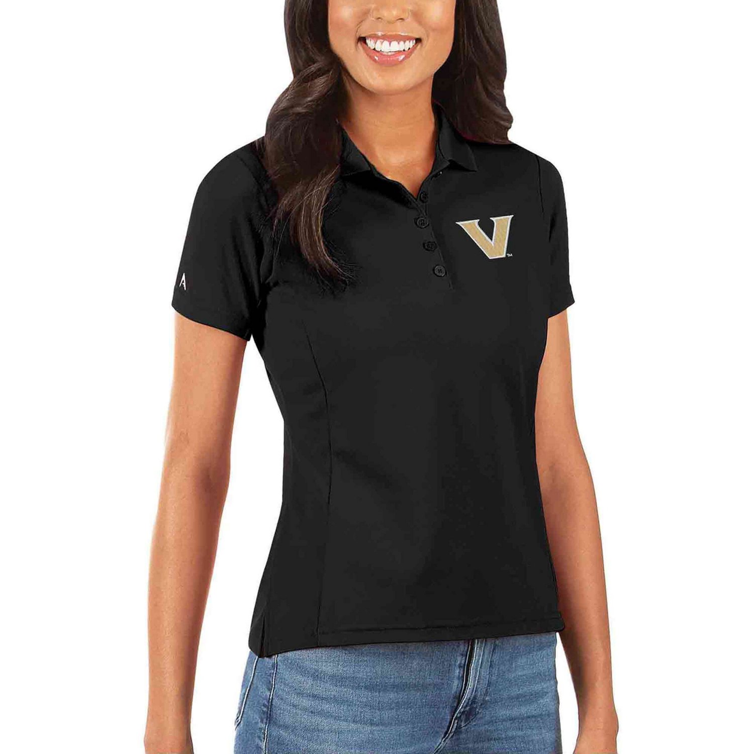 Antigua Vanderbilt Commodores Team Logo Legacy Pique Polo
