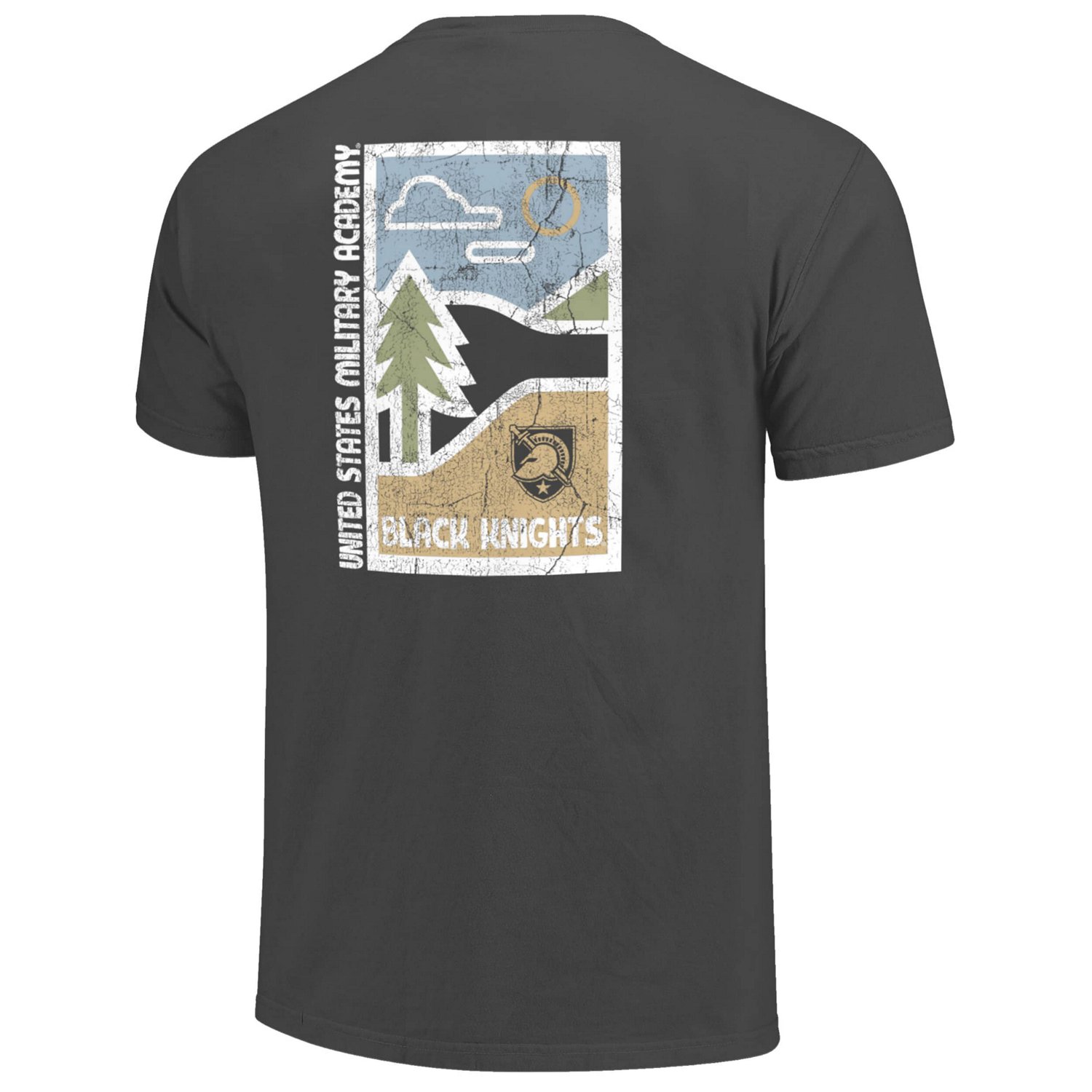 Army Knights Comfort Colors Minimal Vista Distressed Graphics T-Shirt - view number 3