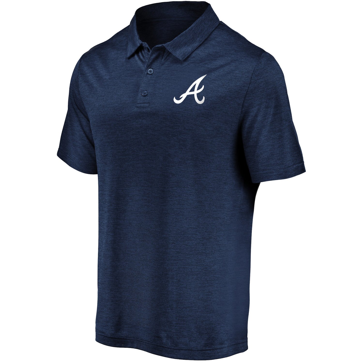 Atlanta Braves Iconic Striated Primary Logo Lightweight Polo - view number 2