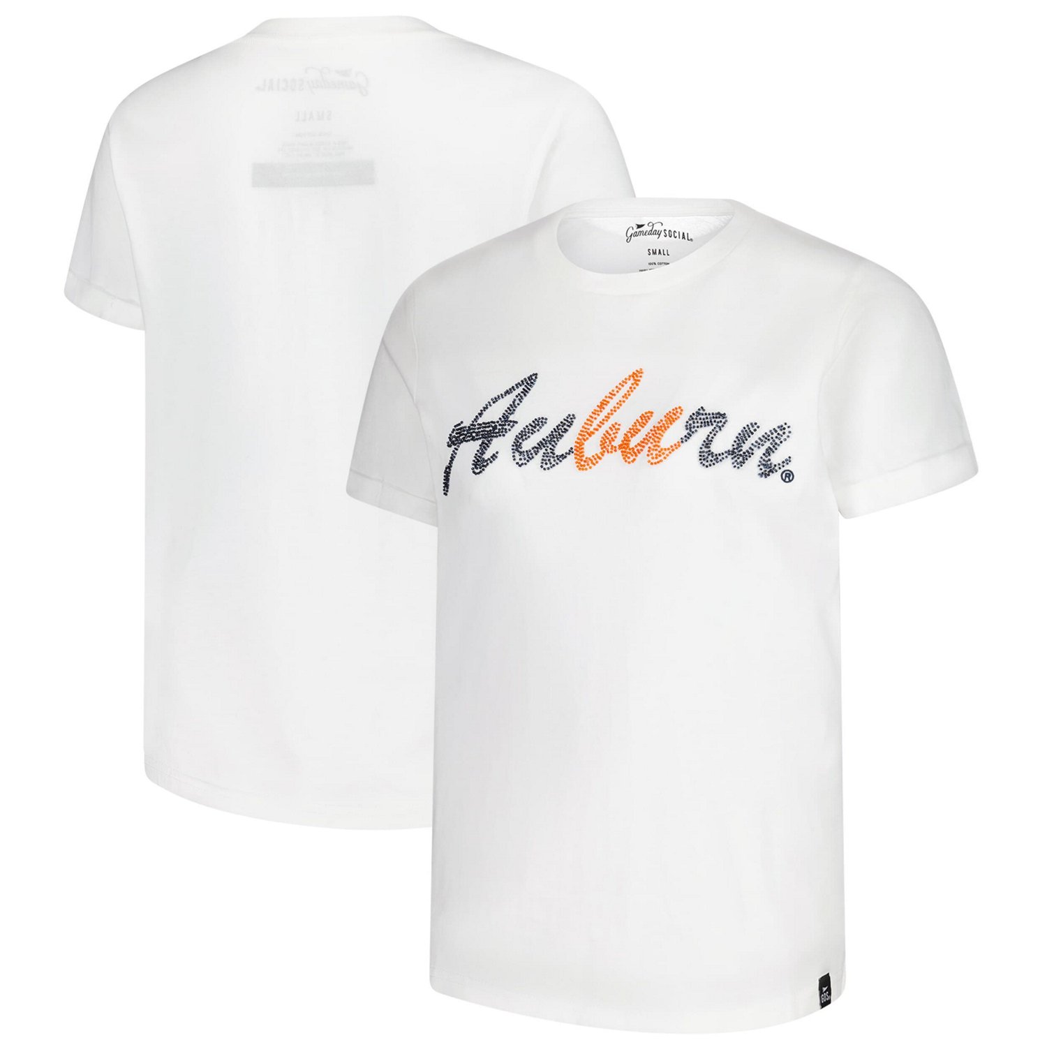 Auburn Tigers Hand Sewn Beaded Script T-Shirt