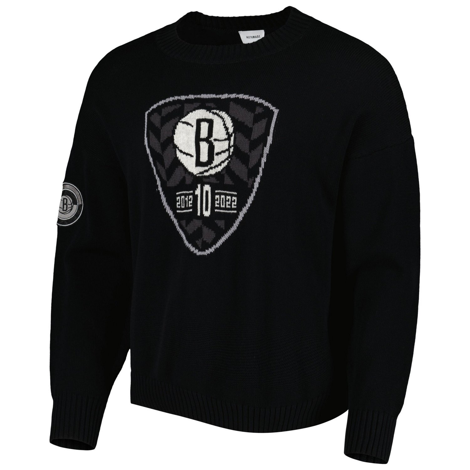 AUTHMADE Brooklyn Nets 10th Anniversary Pullover Sweater                                                                         - view number 2