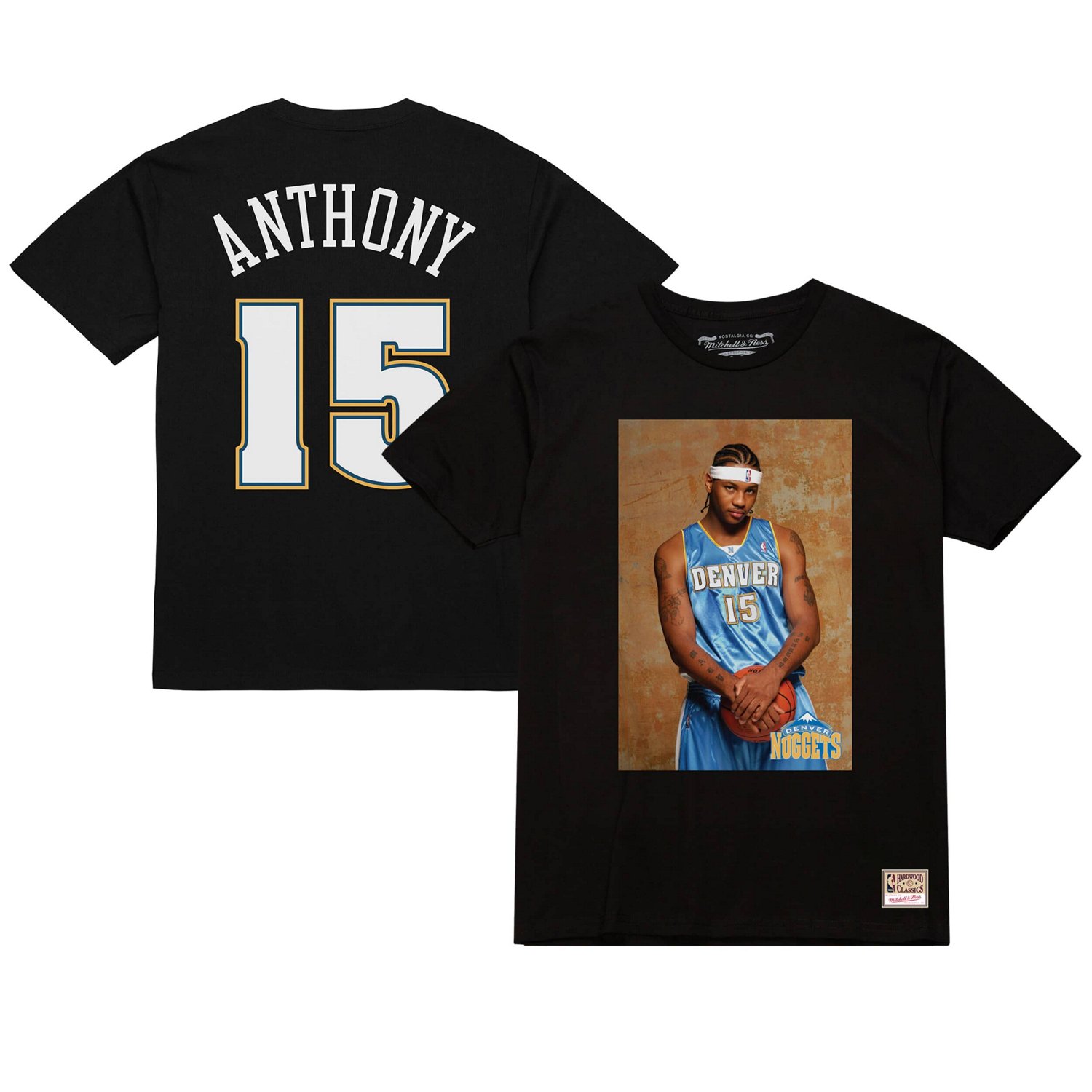 Carmelo Anthony Denver Nuggets Rookie Photo Name  Number T-Shirt