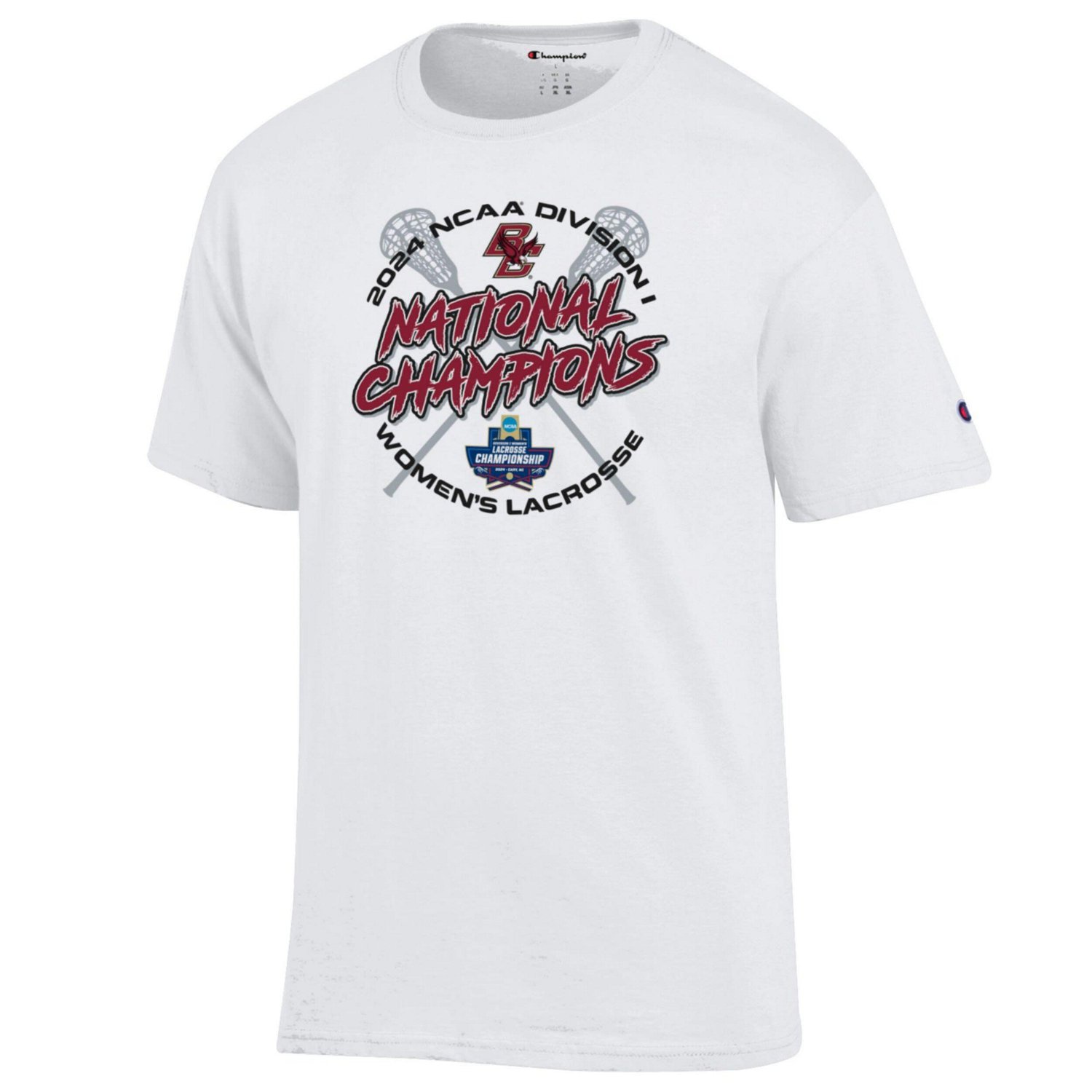 Champion Boston College Eagles 2024 NCAA Wo Lacrosse National Champions Locker Room T-Shirt - view number 2