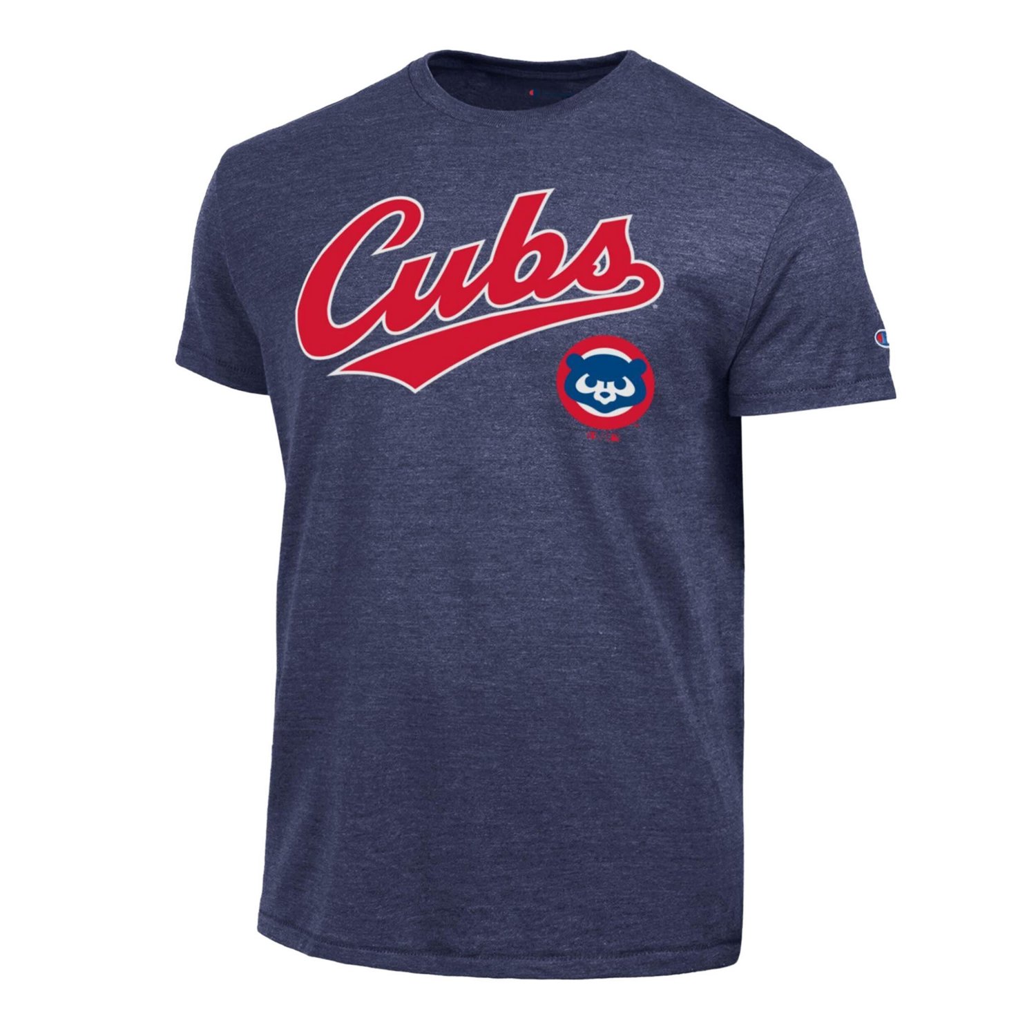 Champion Chicago Cubs Cooperstown Wordmark Lockup Tri-Blend T-Shirt