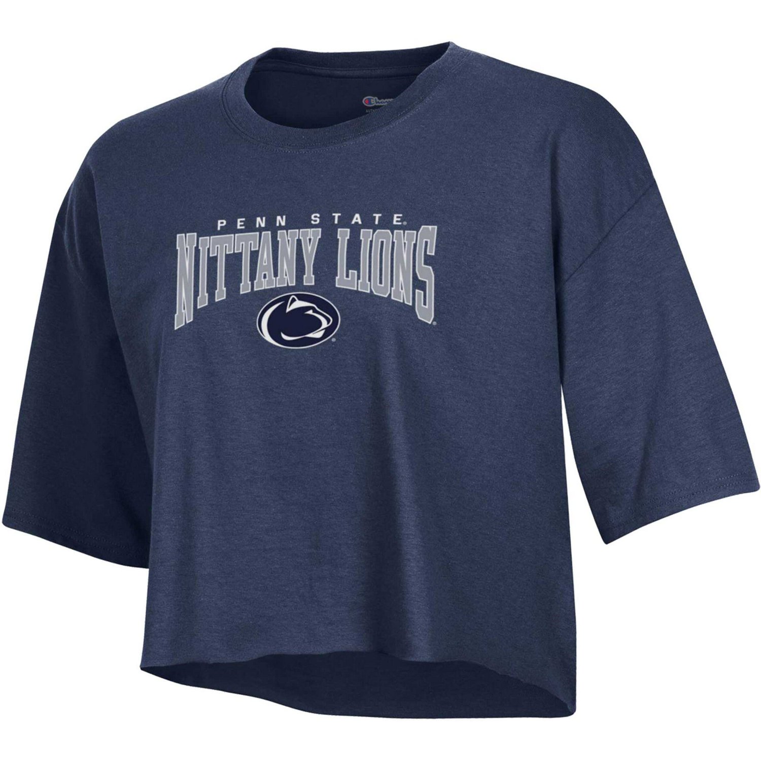 Champion Gray Penn State Nittany Lions Boyfriend Cropped T-Shirt - view number 2