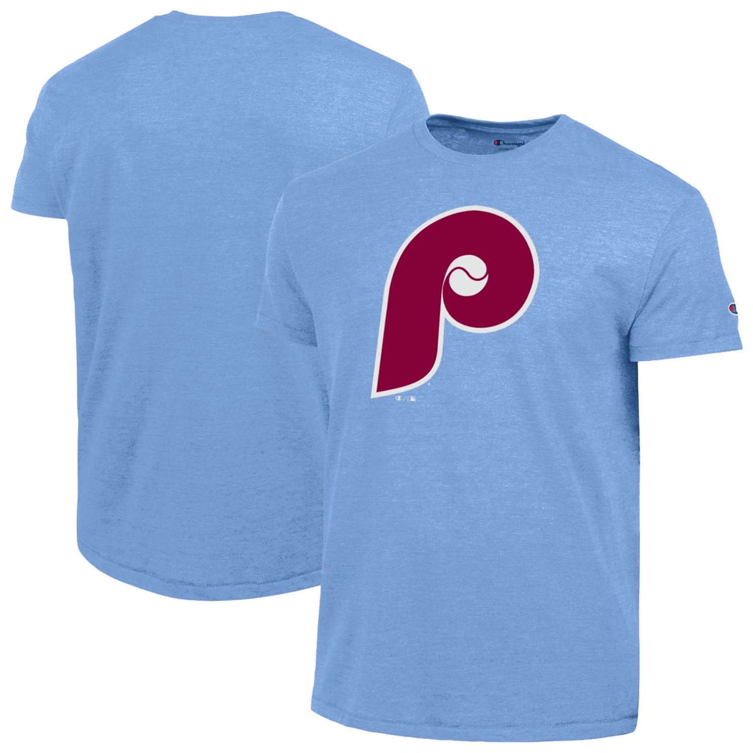 Champion Light Philadelphia Phillies Cooperstown Logo Tri-Blend T-Shirt