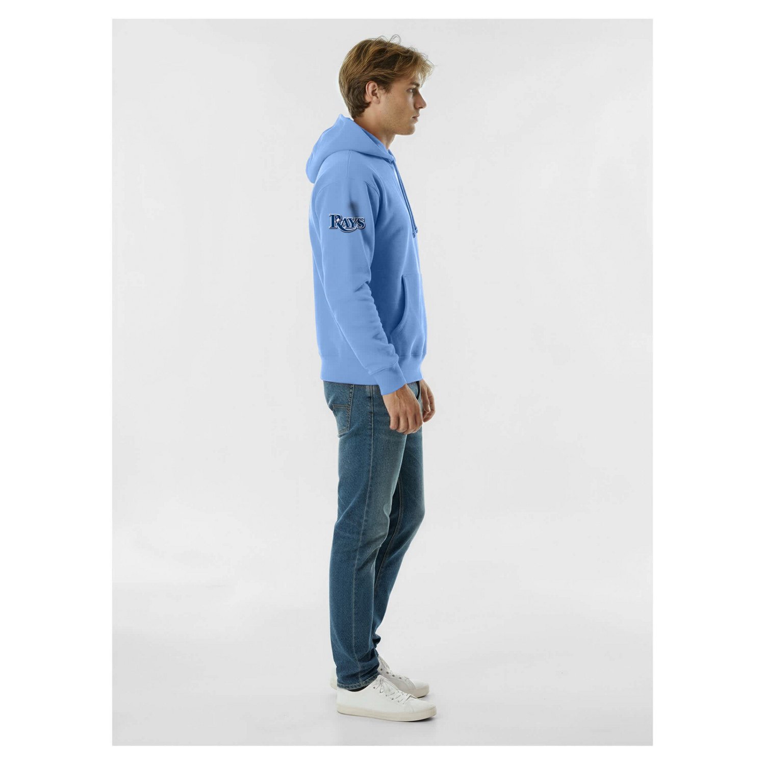 Champion Light Tampa Bay Rays Reverse Weave Chenille Hoodie - view number 3