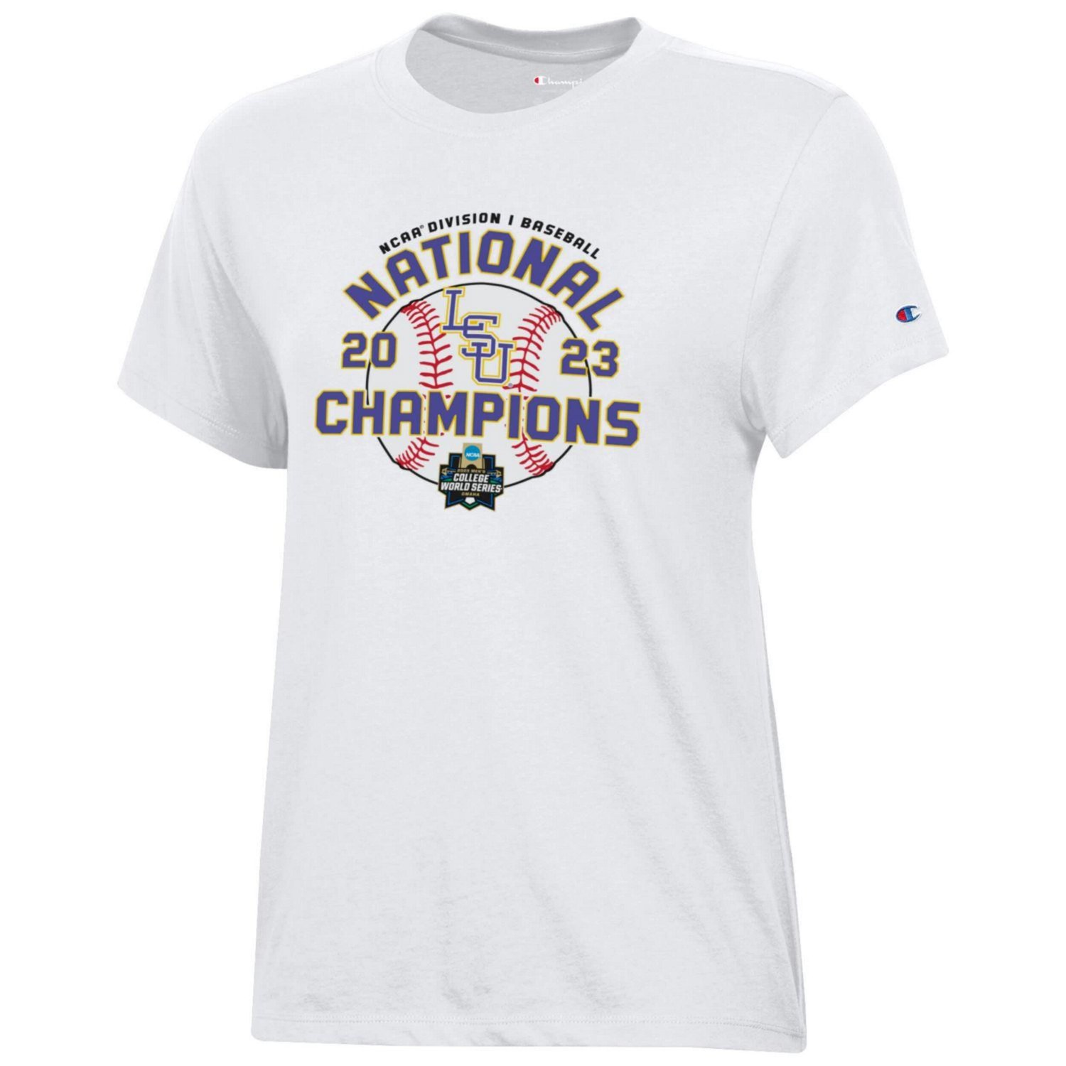 Champion LSU Tigers 2023 NCAA Men's Baseball College World Series Champions Locker Room T-Shirt - view number 2