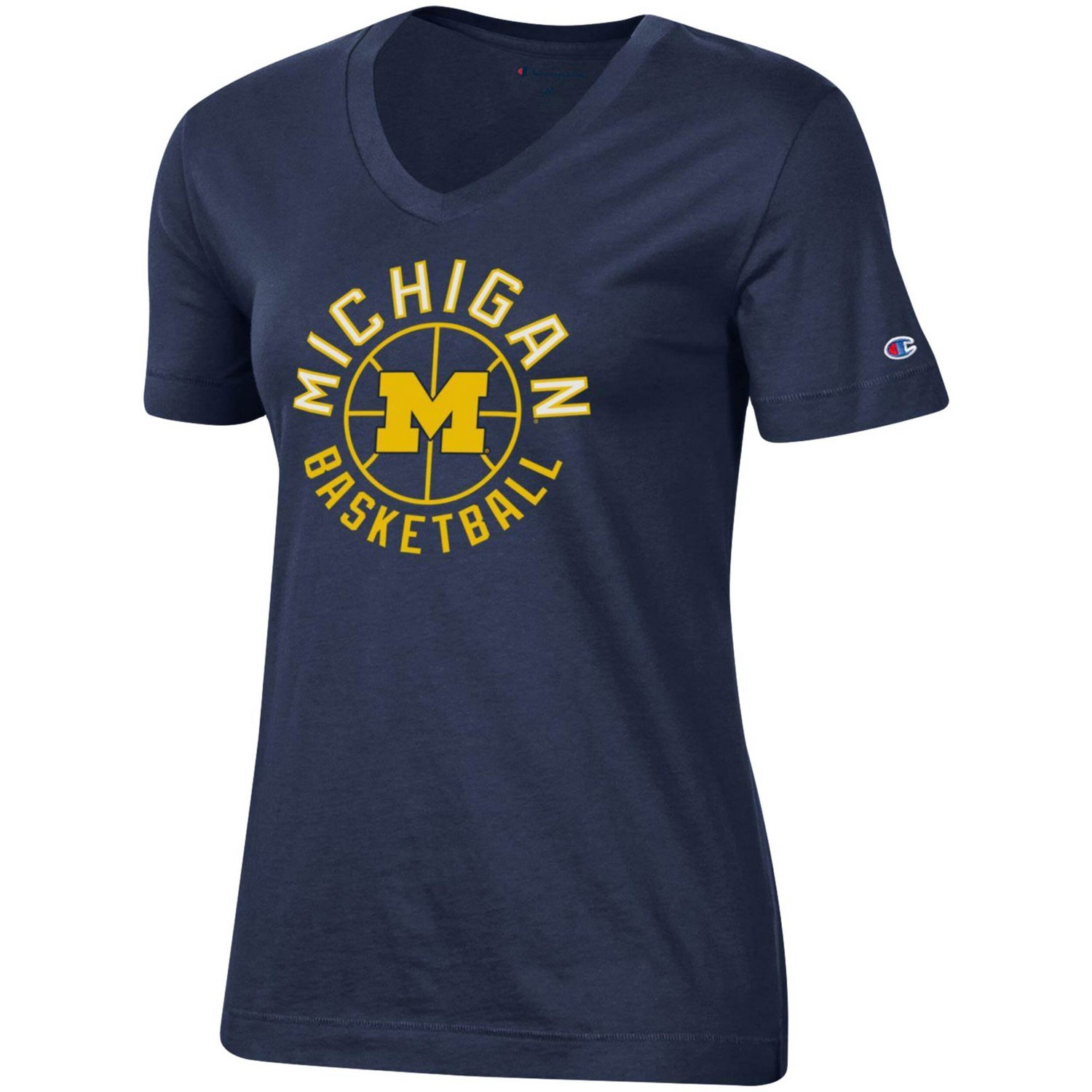 Champion Michigan Wolverines Basketball V-Neck T-Shirt                                                                           - view number 2