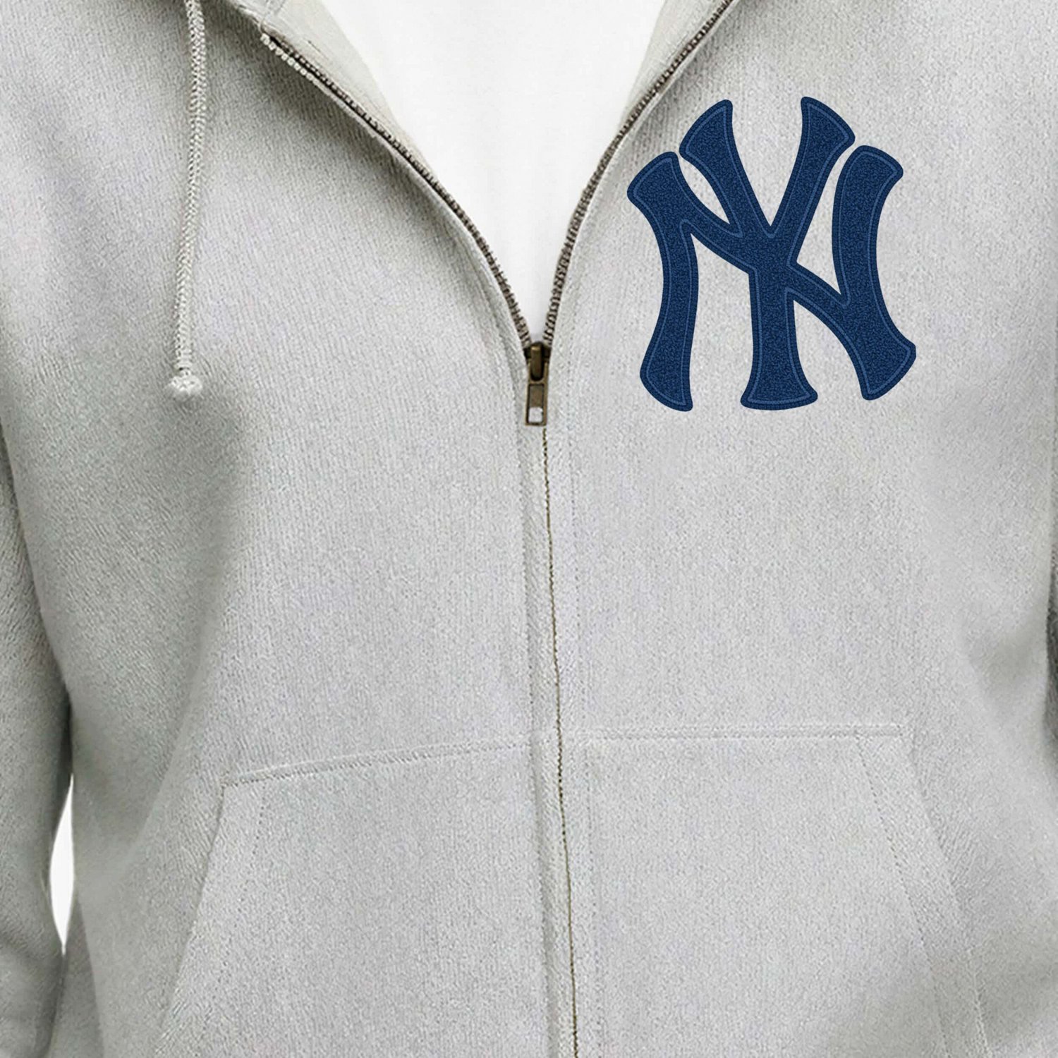 Champion New York Yankees Reverse Weave Chenille Full-Zip Hoodie
