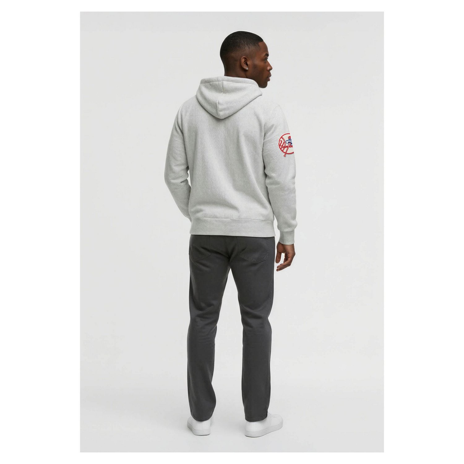 Champion New York Yankees Reverse Weave Chenille Full-Zip Hoodie