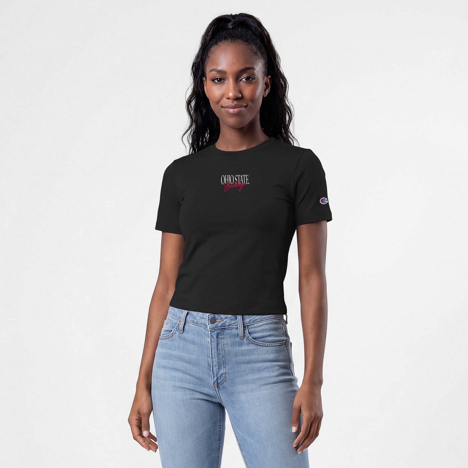 Champion Ohio State Buckeyes Athletic Soft-Touch Fitted T-Shirt